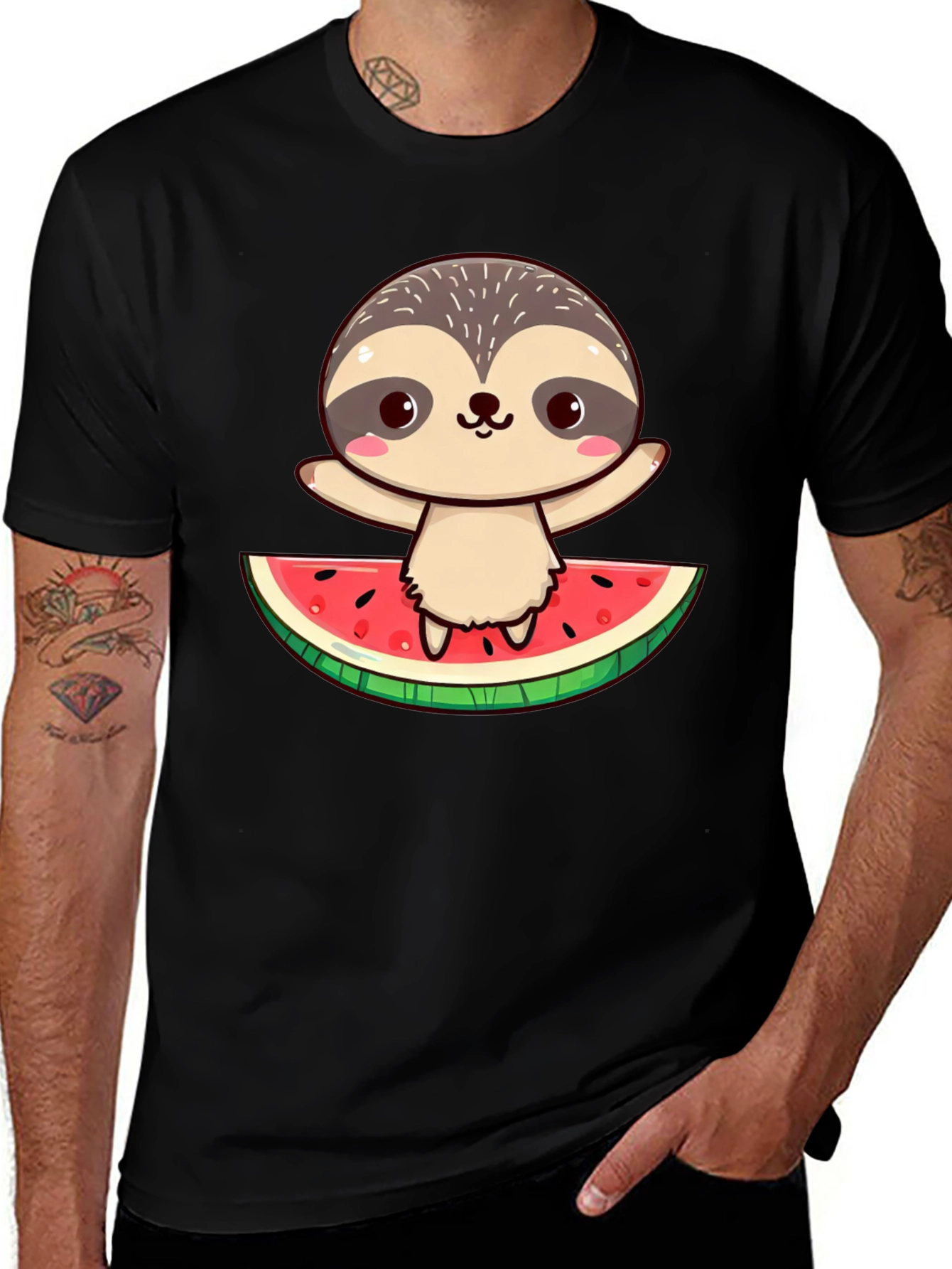 Cute Sloth Watermelon T-Shirt
