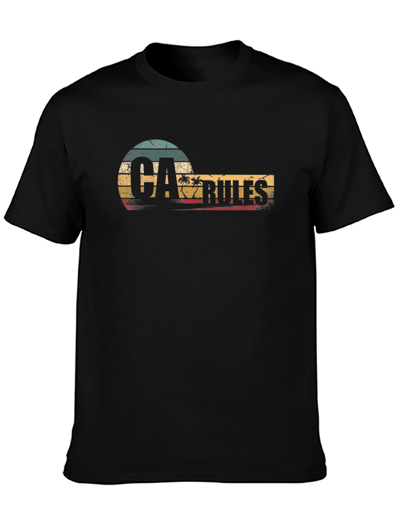 Retro CA Rules Graphic T-Shirt - California Vibes