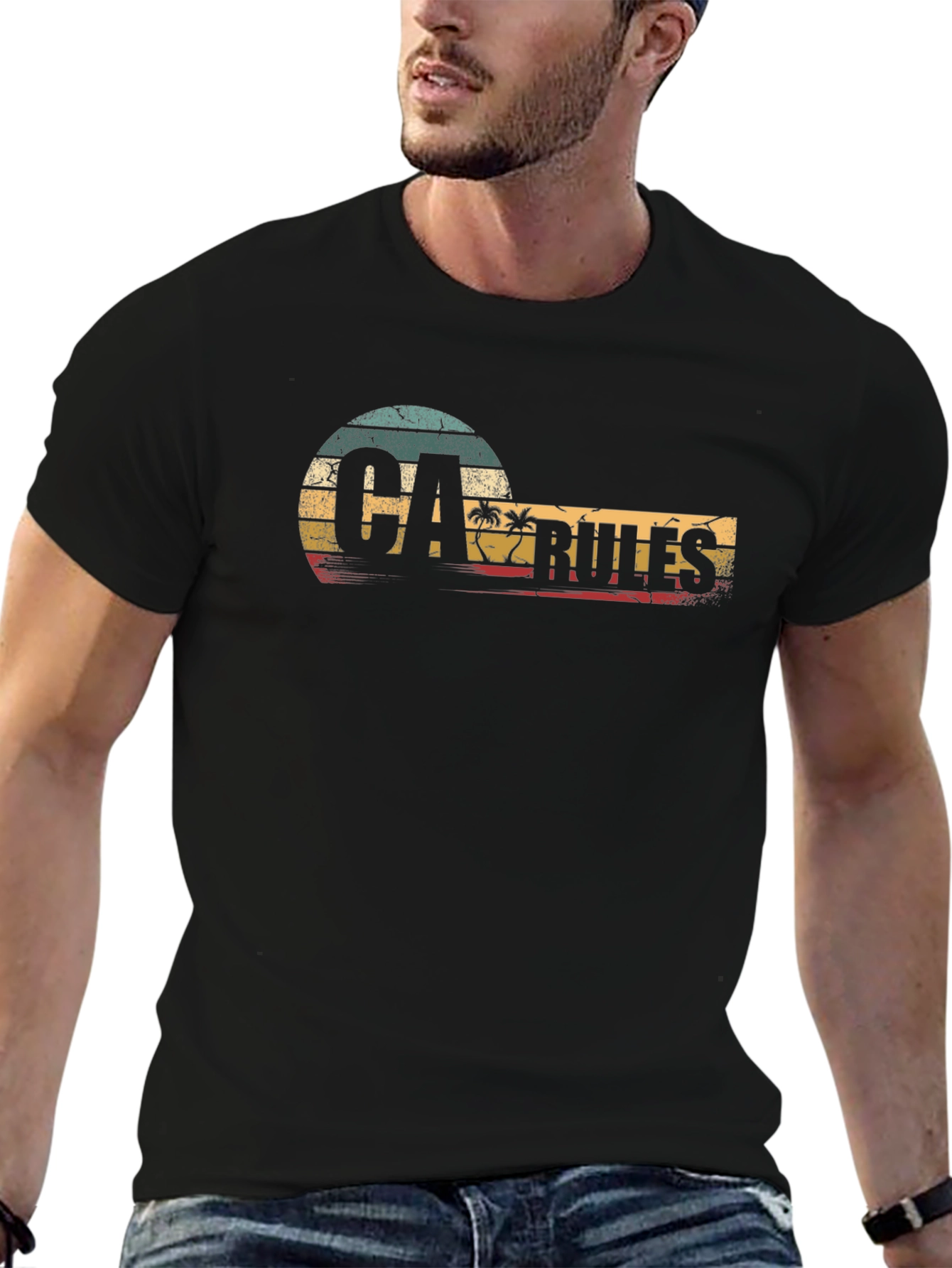 Retro CA Rules Graphic T-Shirt - California Vibes