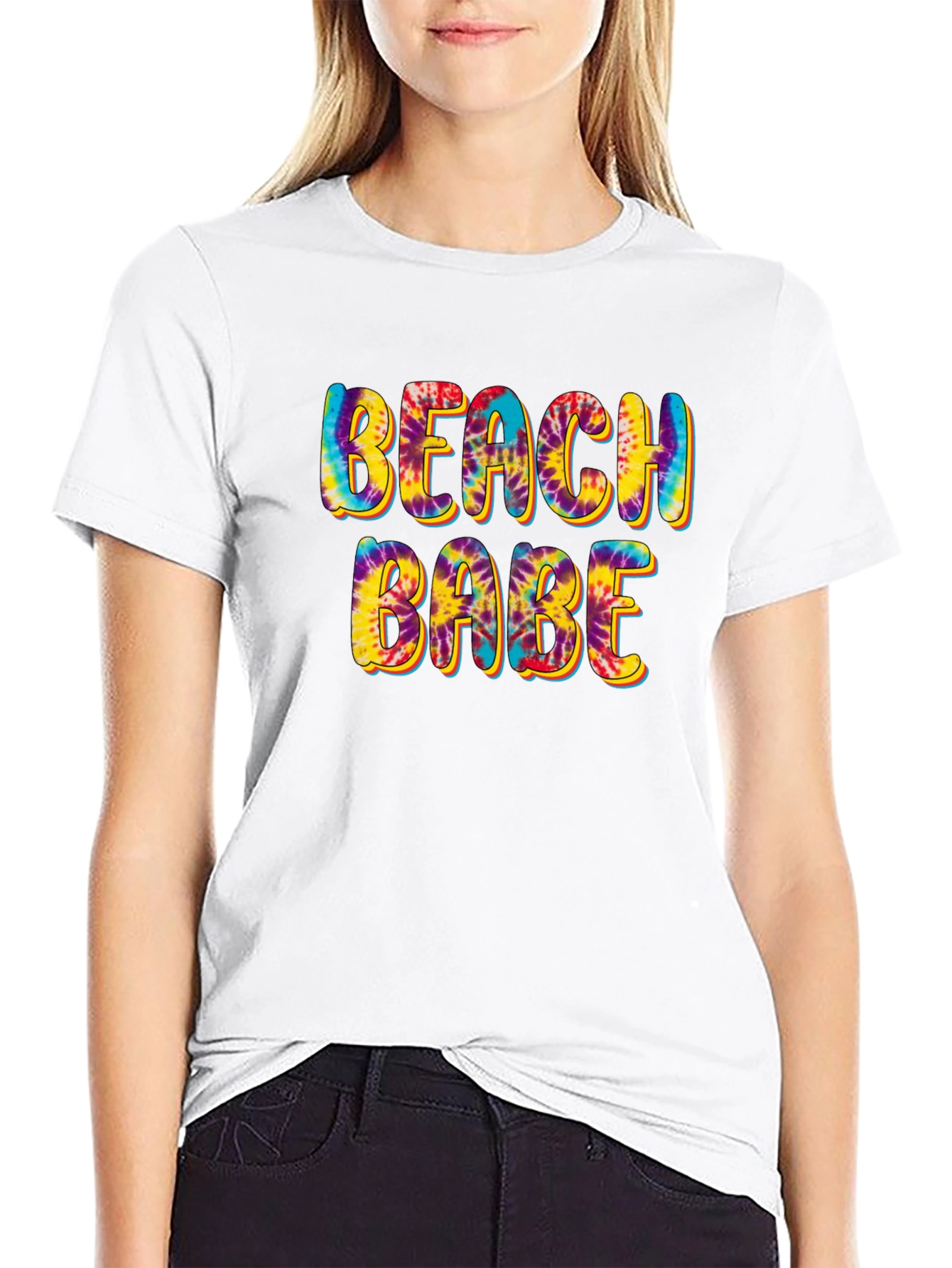 Beach Babe Tie-Dye Graphic T-Shirt