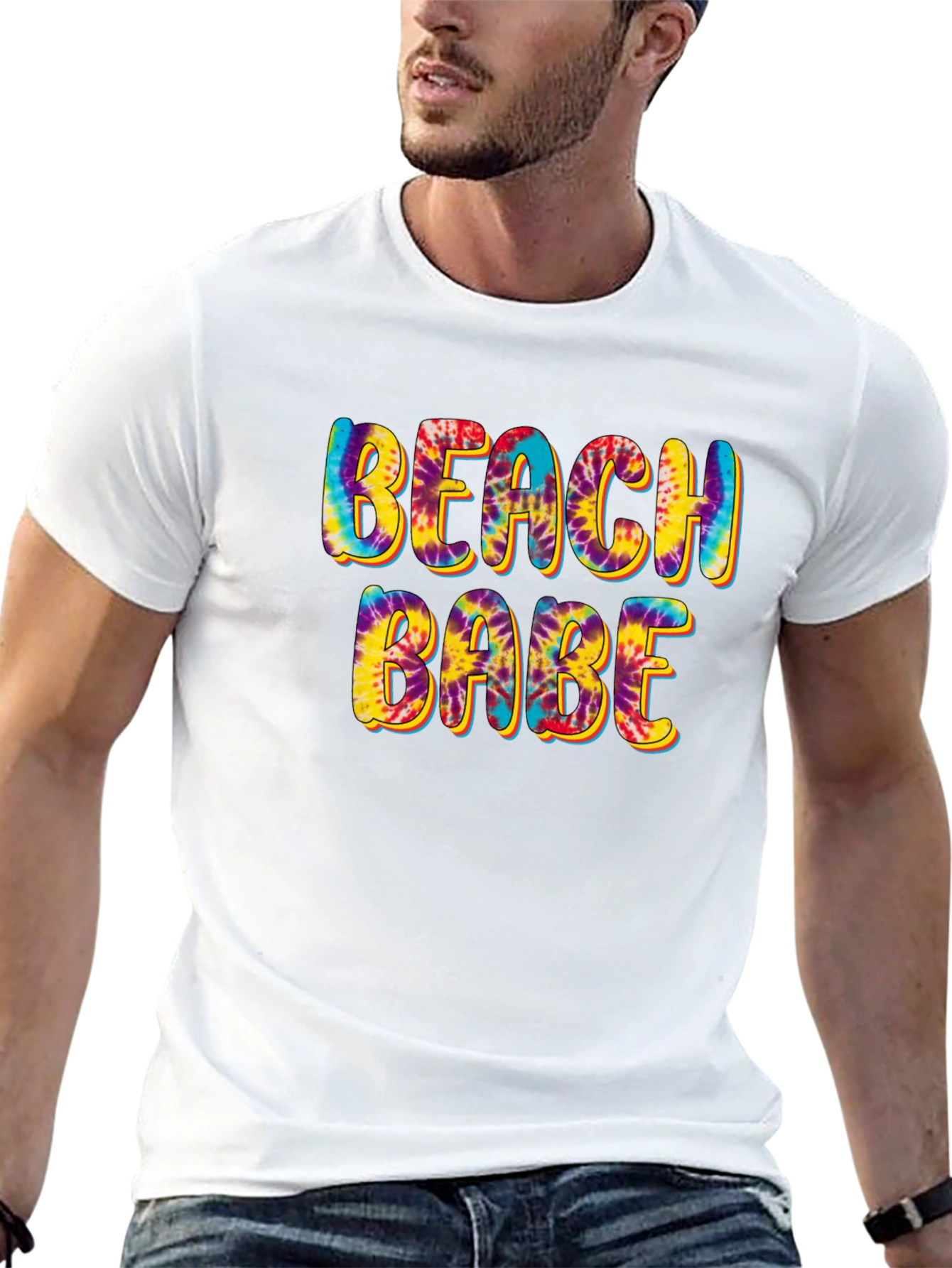 Beach Babe Tie-Dye Graphic T-Shirt