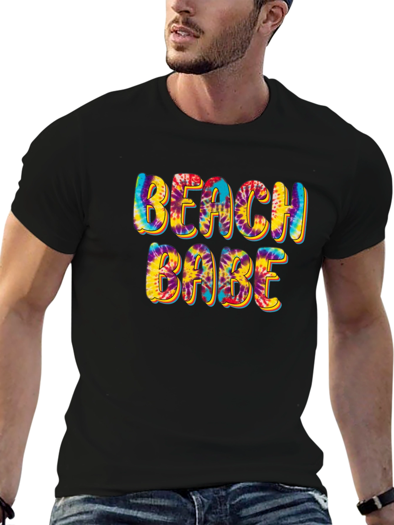 Beach Babe Tie-Dye Graphic T-Shirt