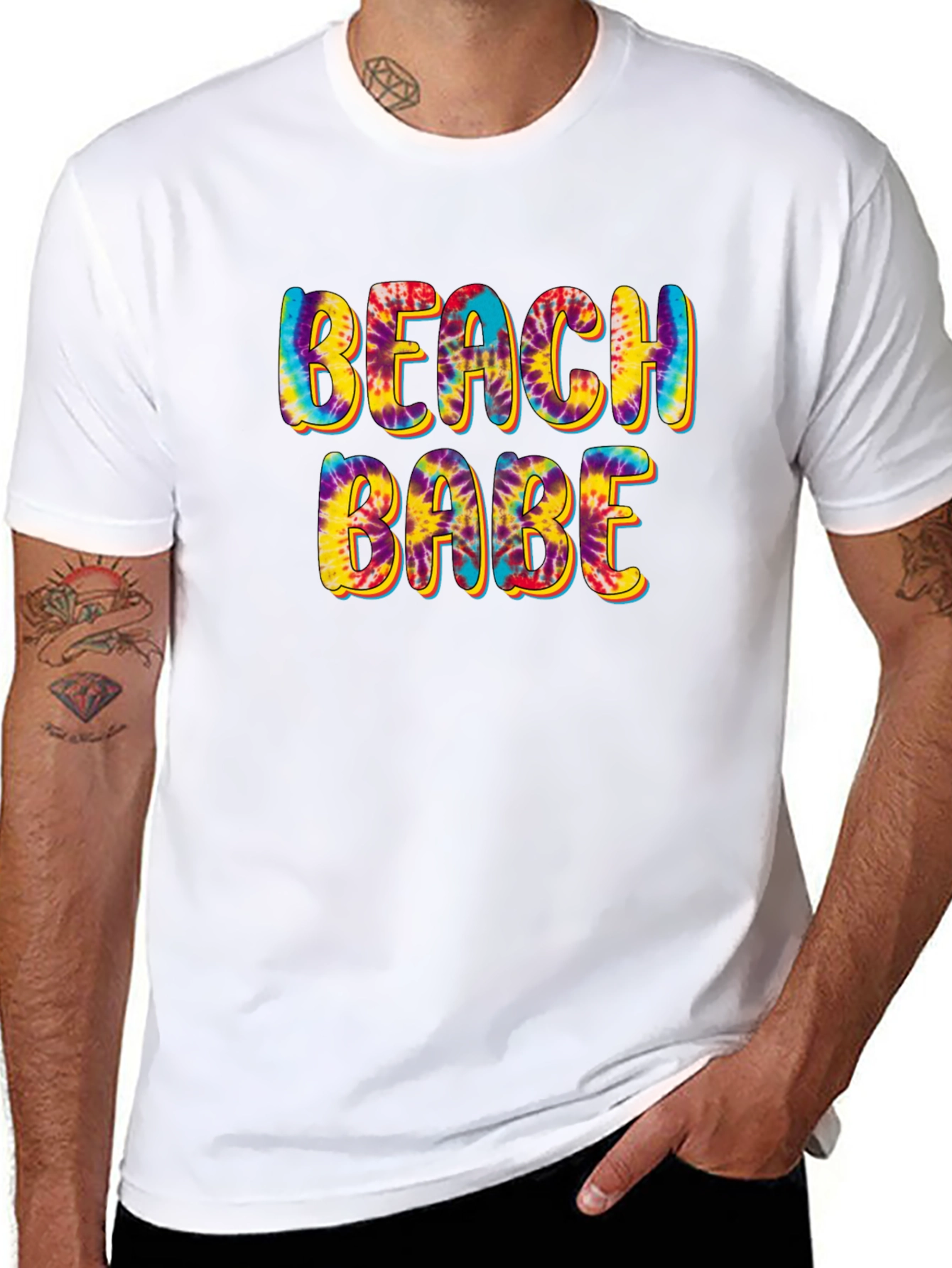 Beach Babe Tie-Dye Graphic T-Shirt