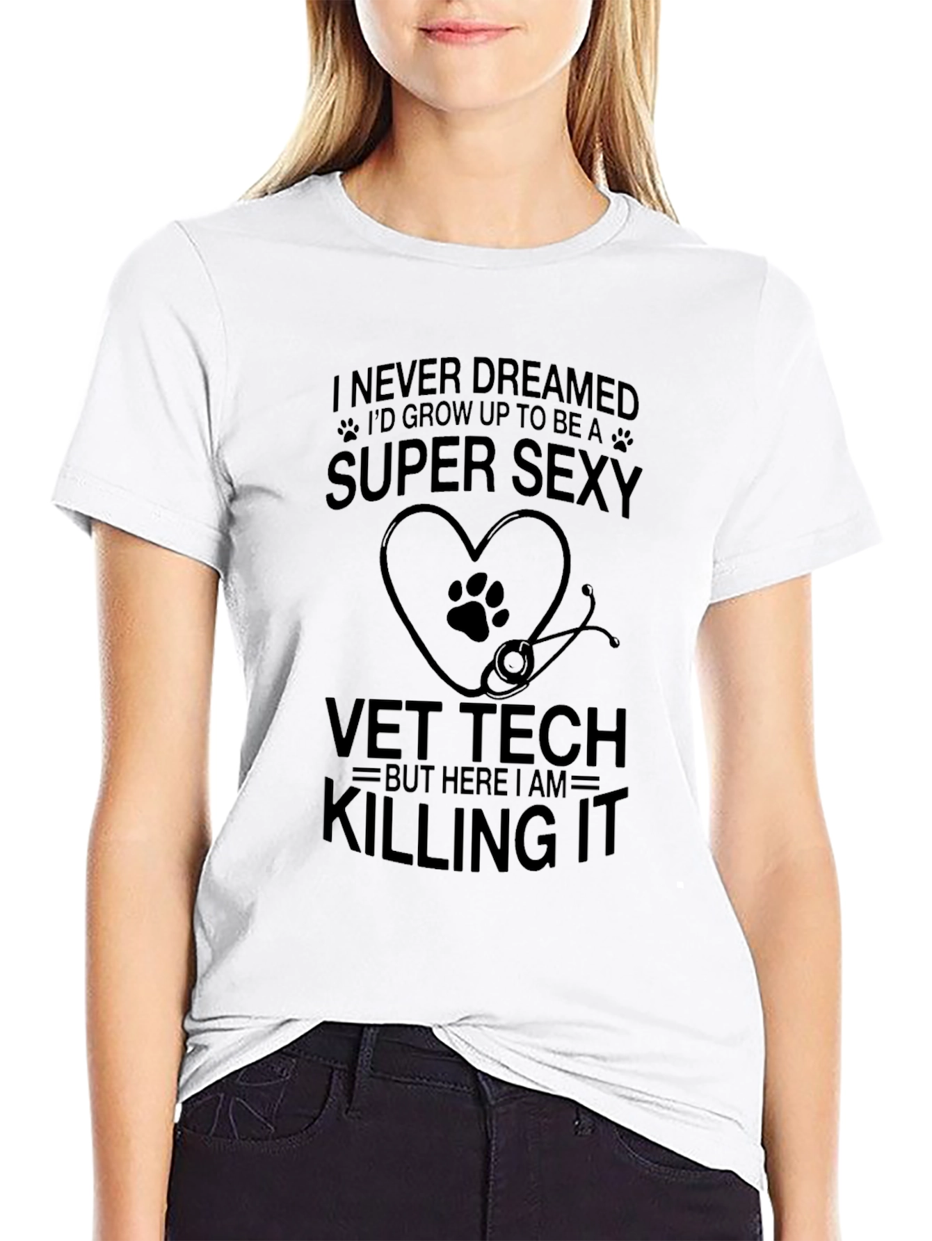 Super Sexy Vet Tech Black T-Shirt