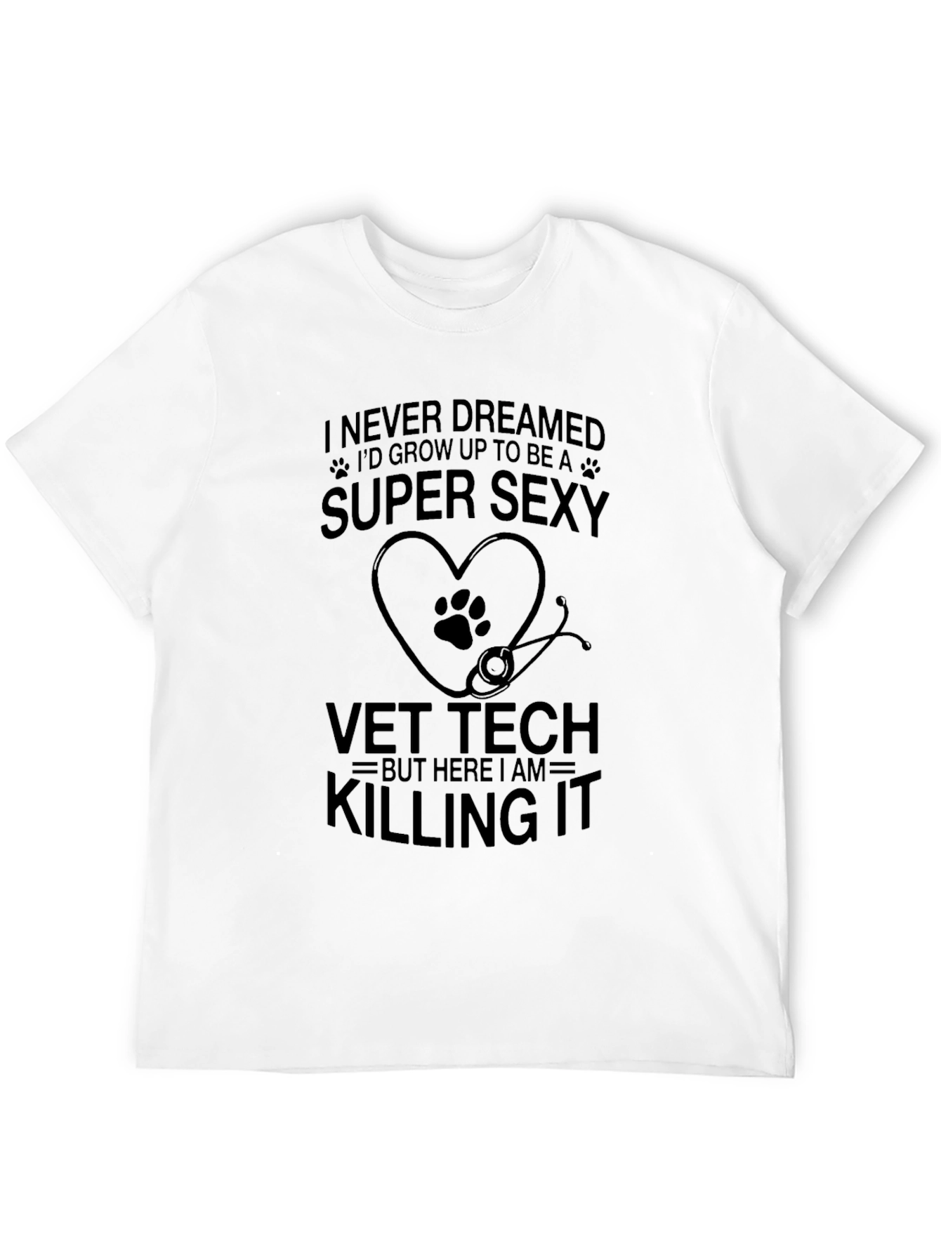 Super Sexy Vet Tech Black T-Shirt