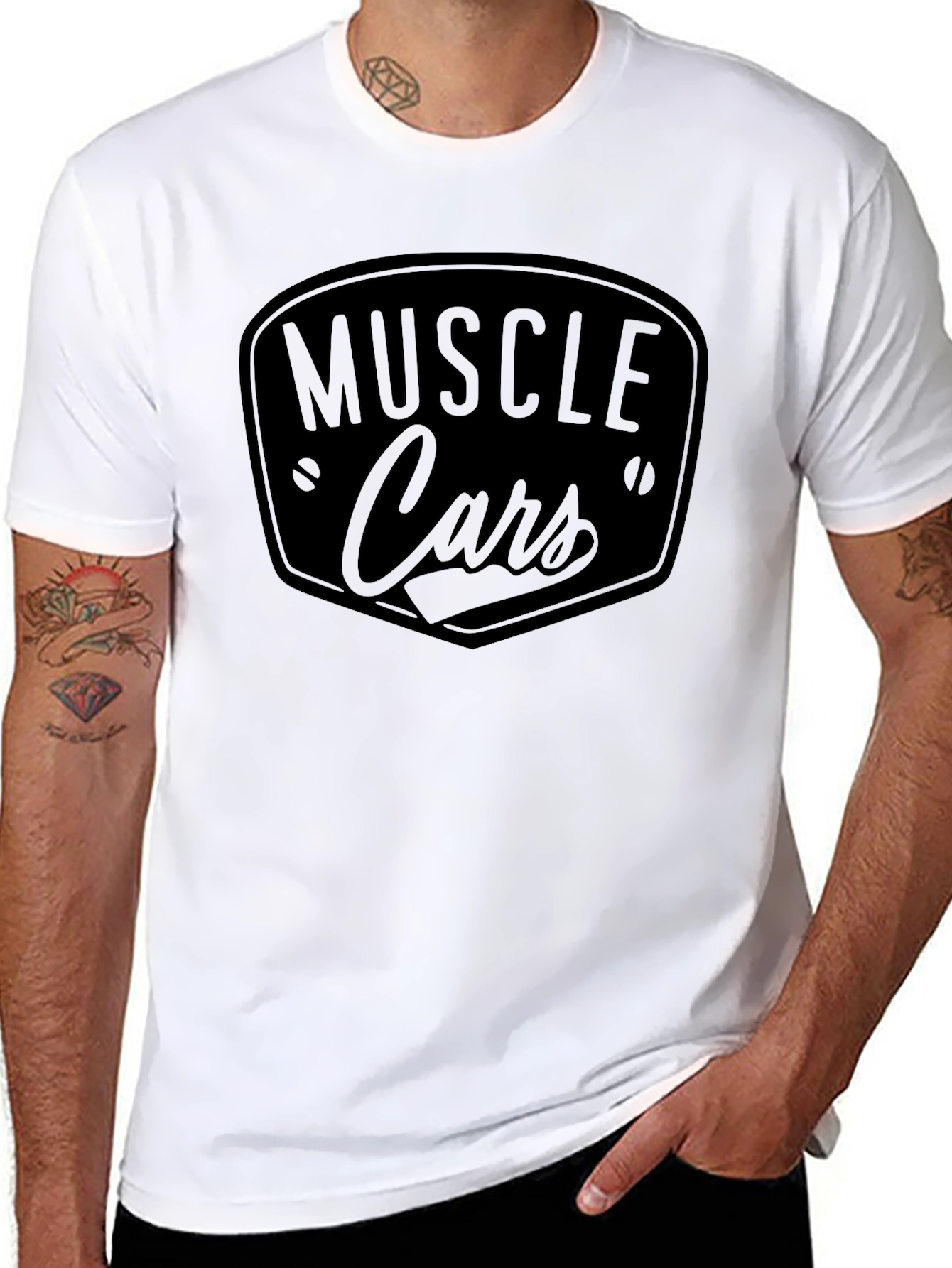 Muscle Cars Graphic Tee - Mens Black T-Shirt