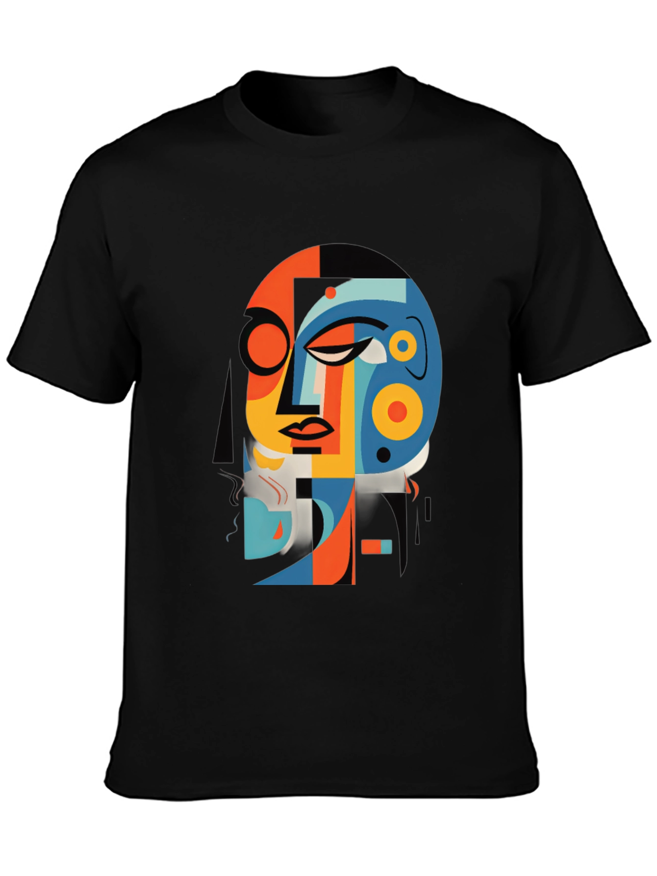 Abstract Face Graphic Tee - Modern Art Shirt