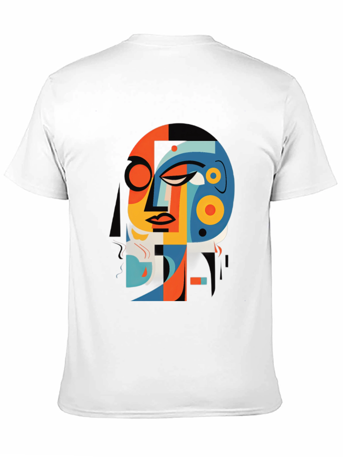 Abstract Face Graphic Tee - Modern Art Shirt