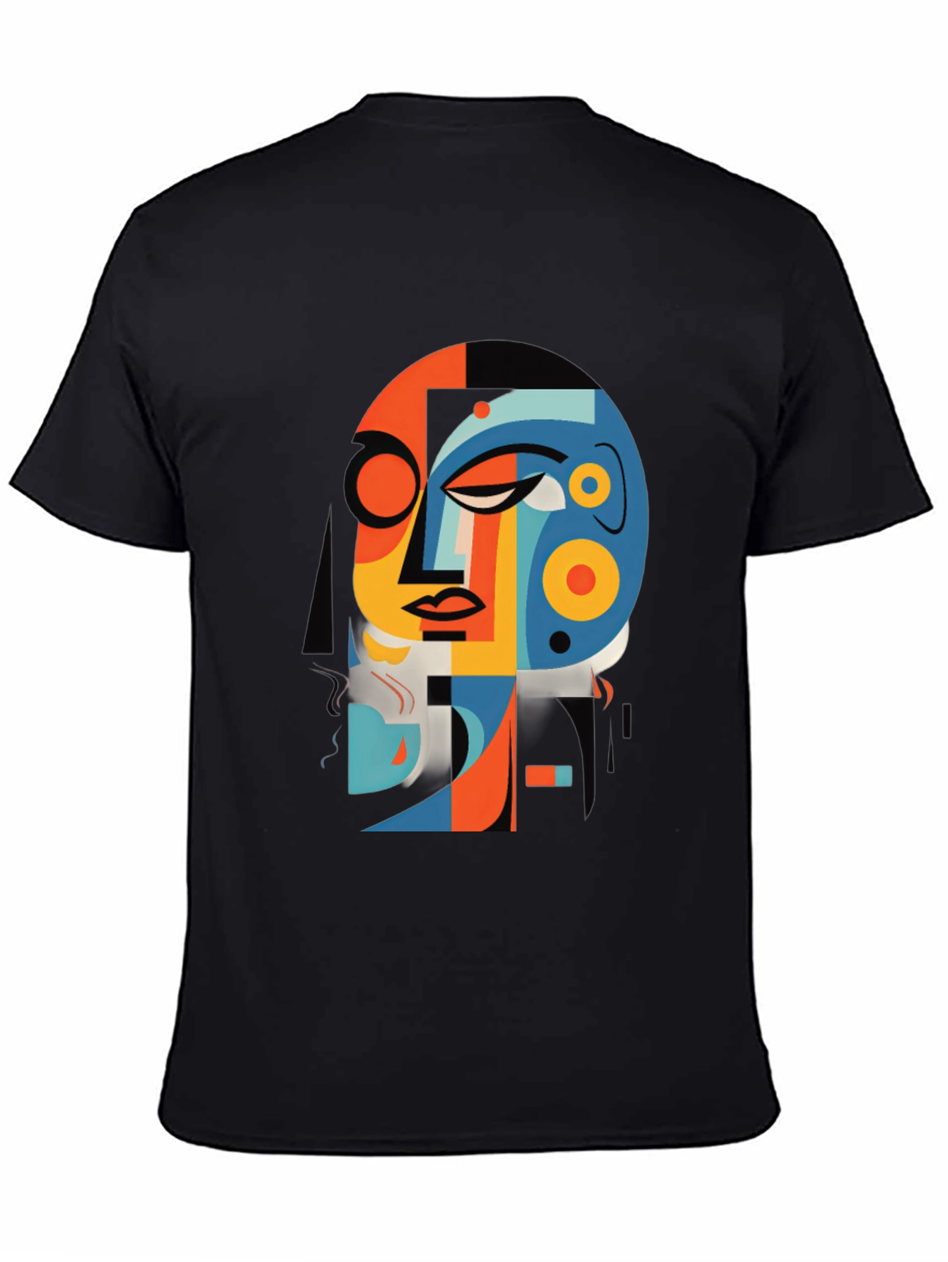 Abstract Face Graphic Tee - Modern Art Shirt