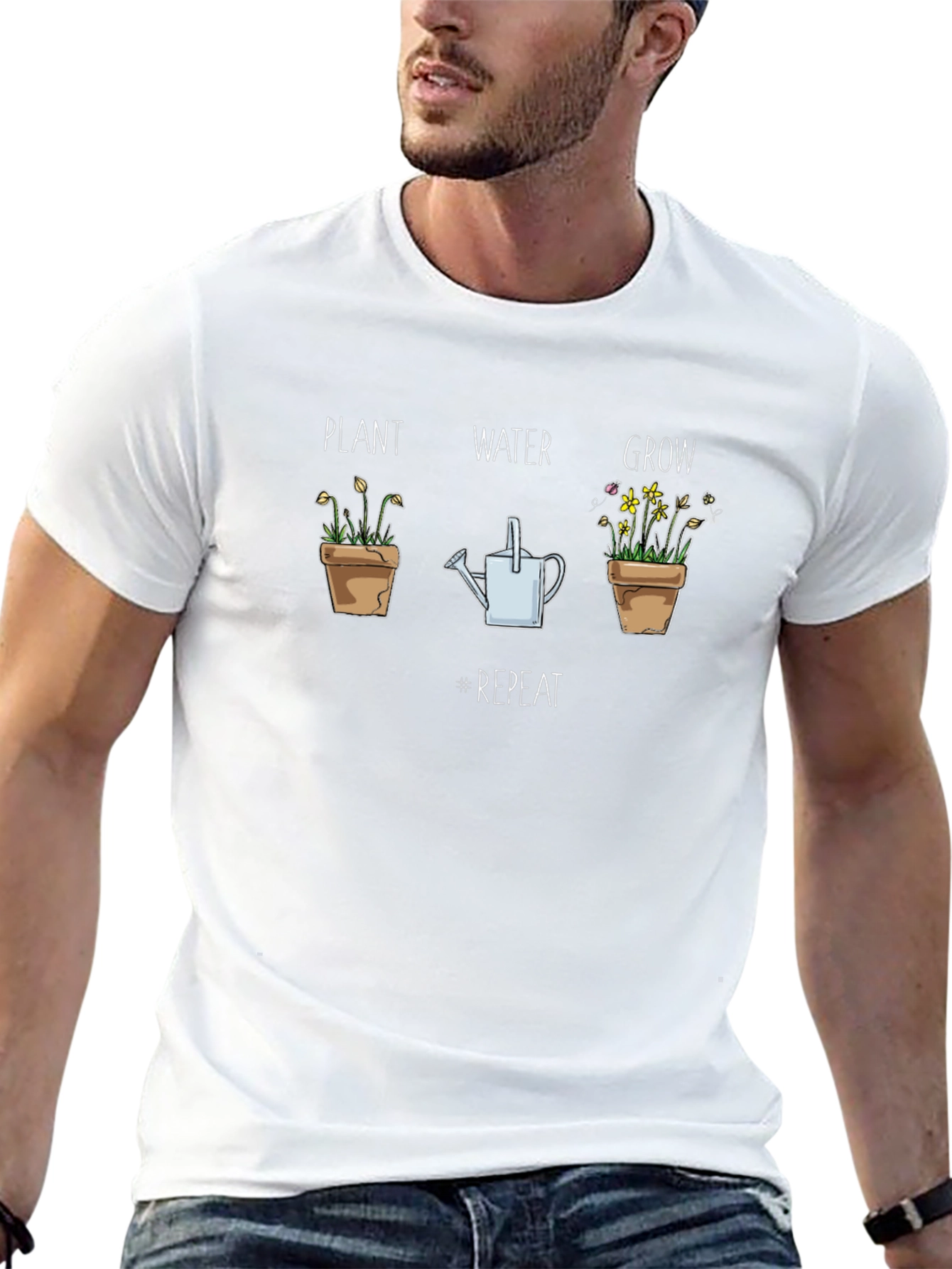 Plant Water Grow T-Shirt - Gardener Tee