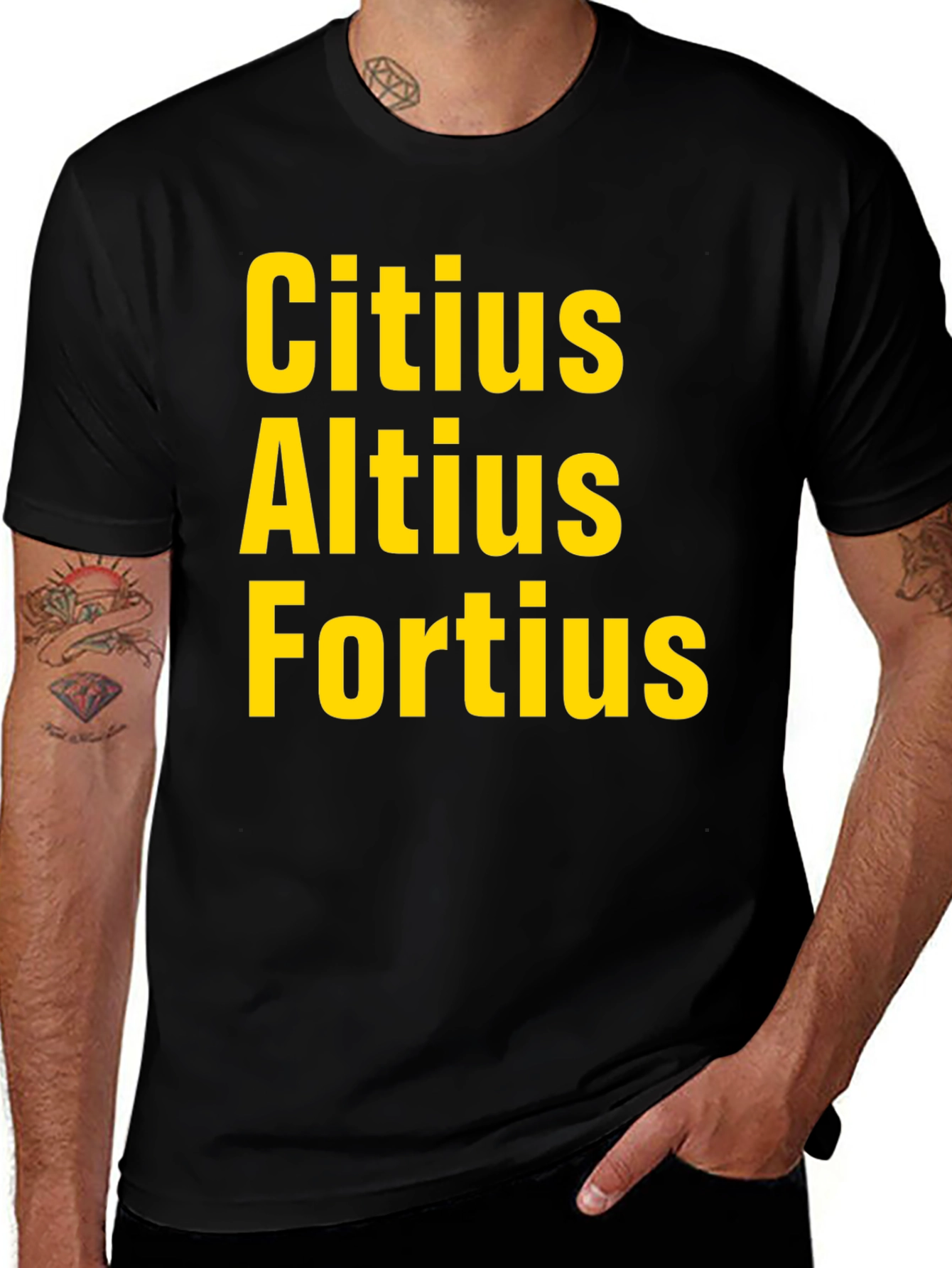 Citius Altius Fortius T-Shirt - Black