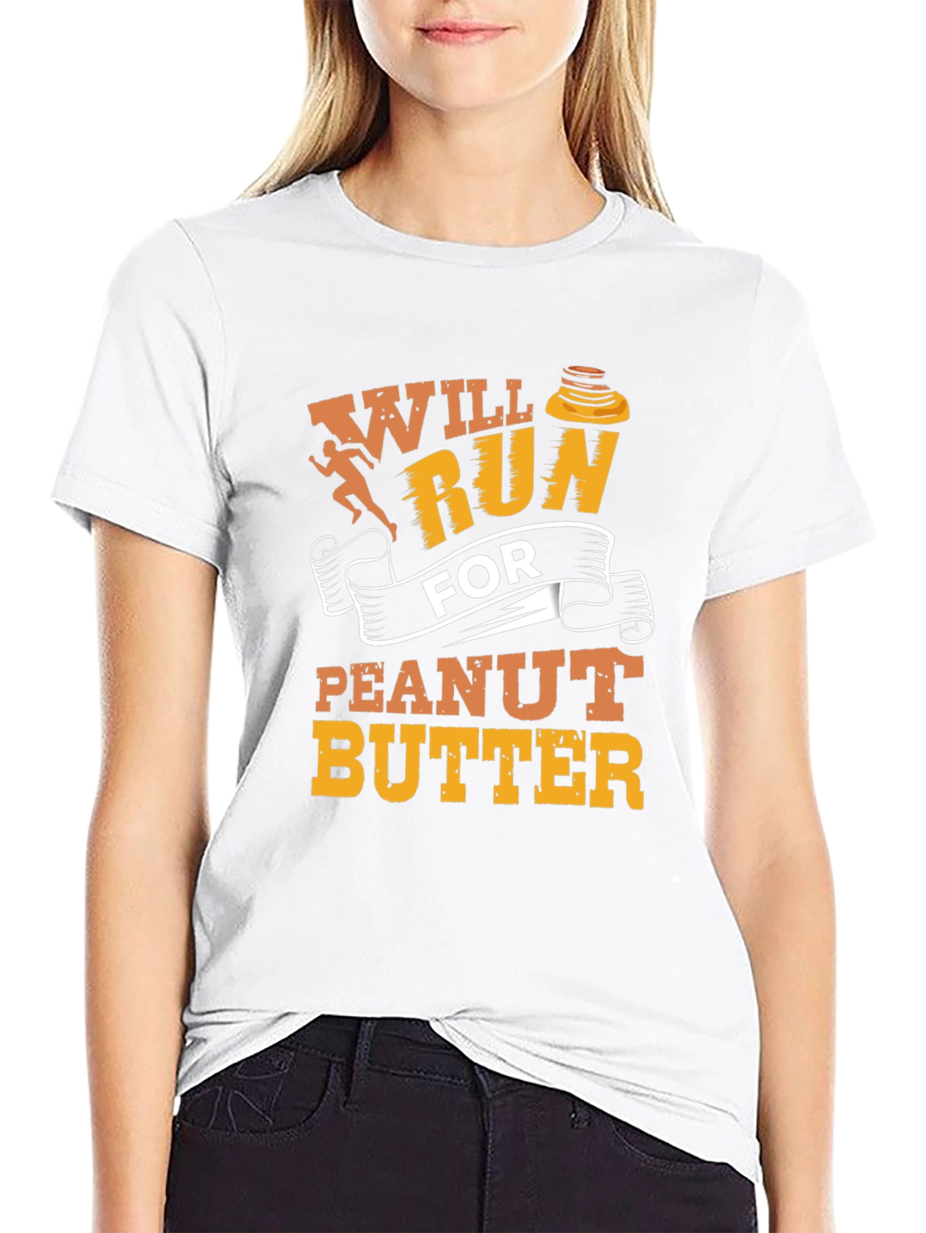 Will Run For Peanut Butter Graphic Tee