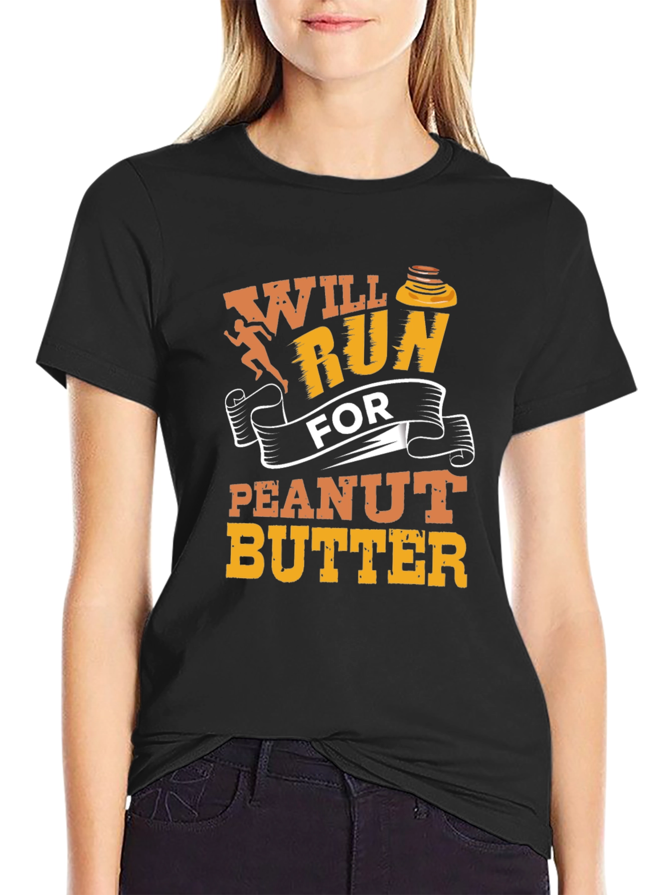 Will Run For Peanut Butter Graphic Tee