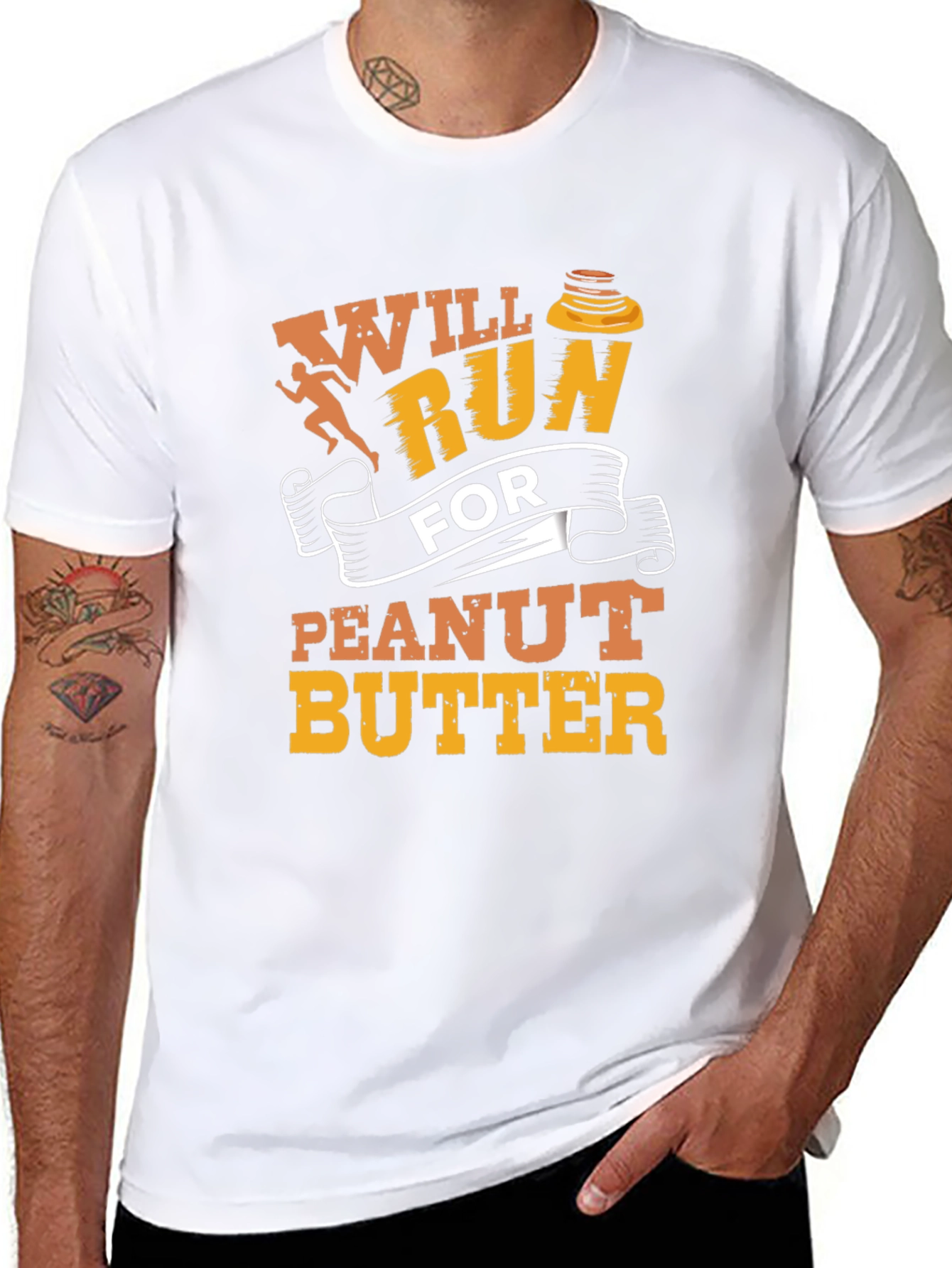 Will Run For Peanut Butter Graphic Tee