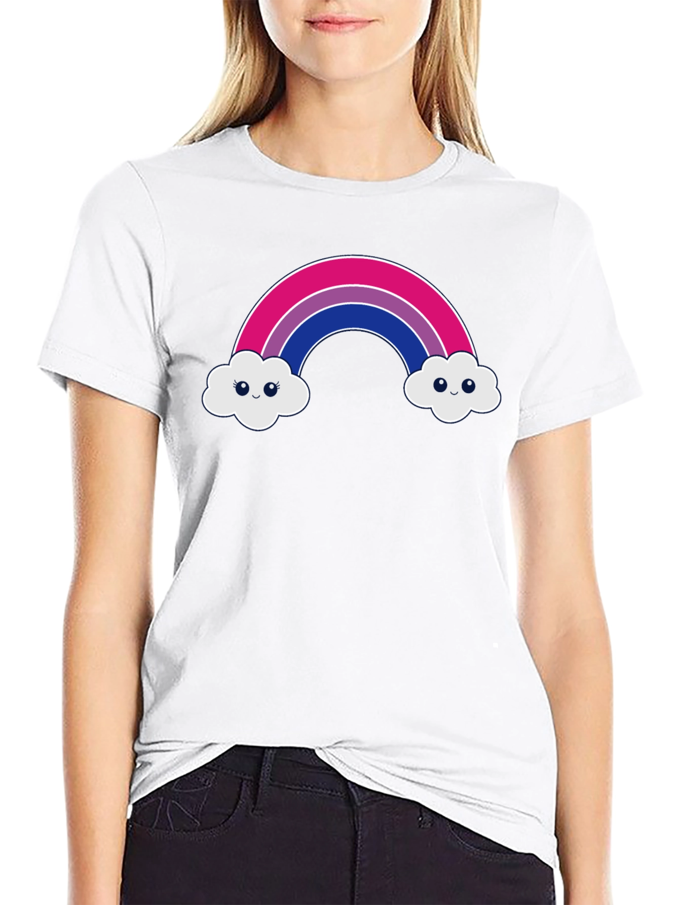 Bisexual Pride Rainbow Cloud T-Shirt