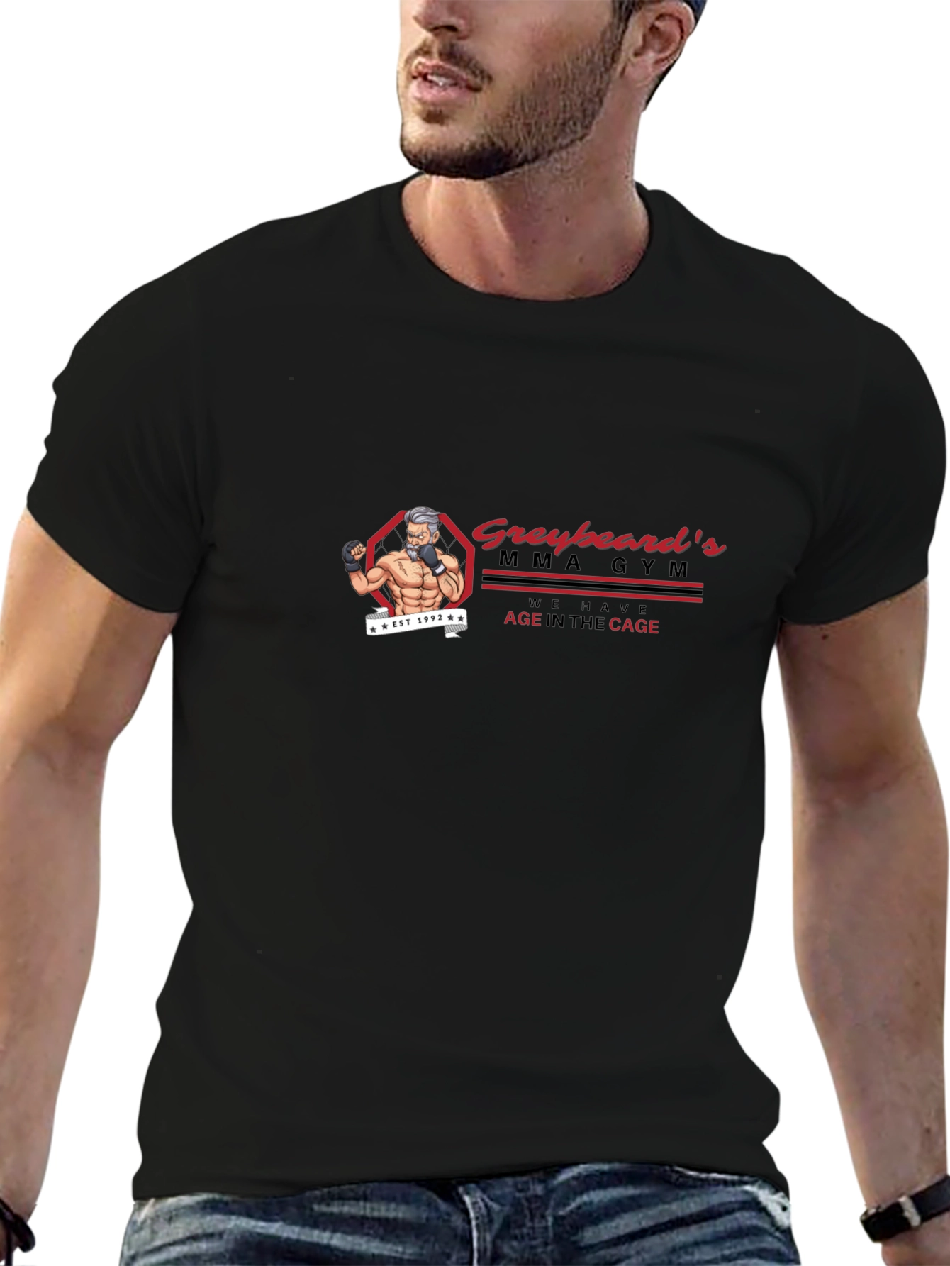 Greybeards MMA Gym Black T-Shirt