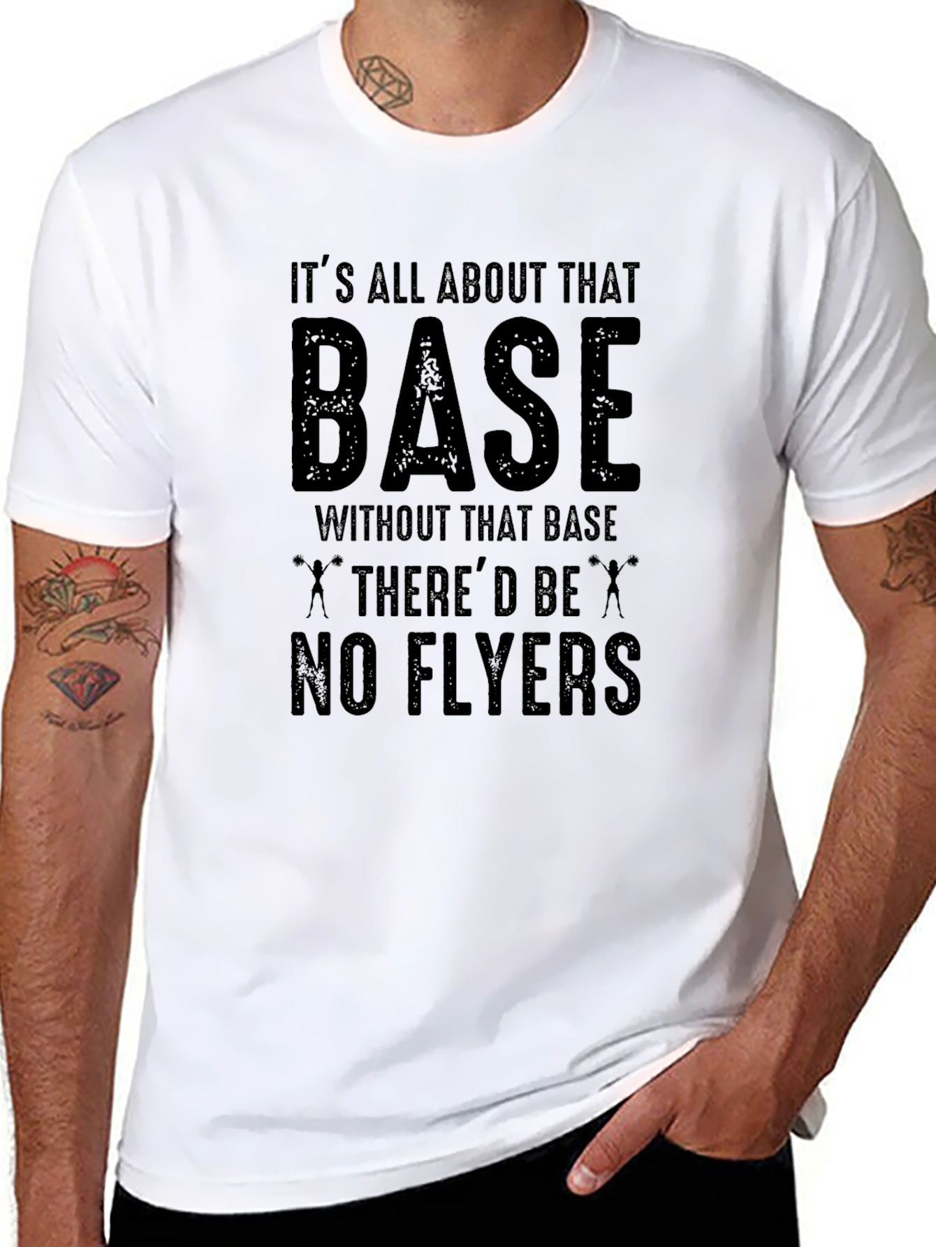 Its All About That Base Cheerleading Graphic Tee