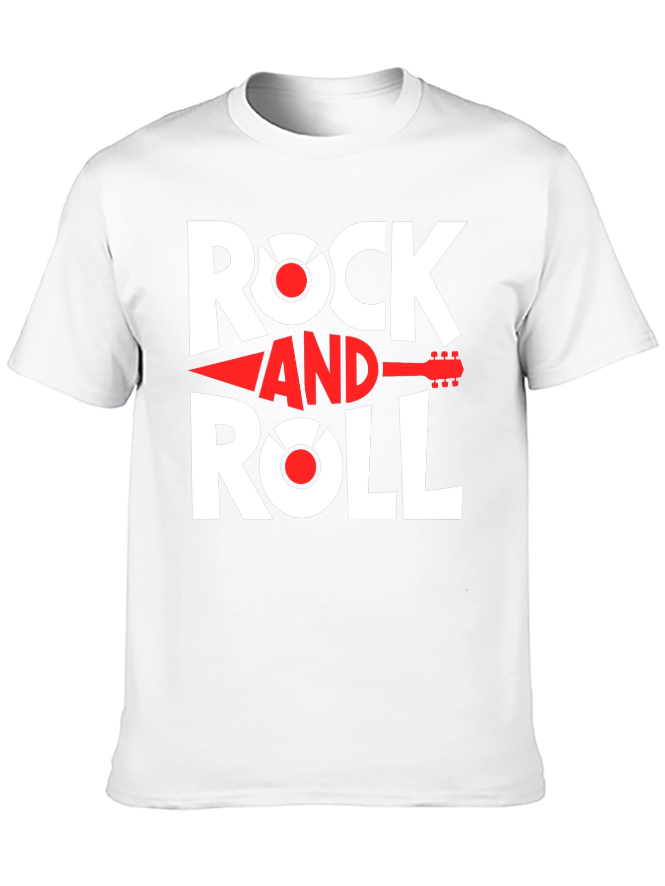 Rock and Roll Graphic Tee - Black Cotton T-Shirt