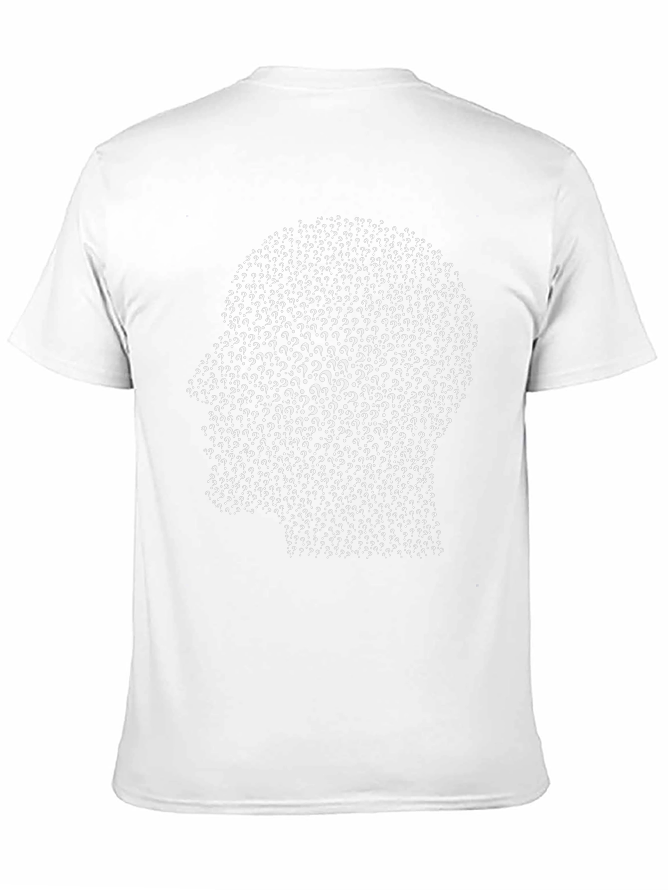 Question Mark Head Graphic Tee - Black Cotton