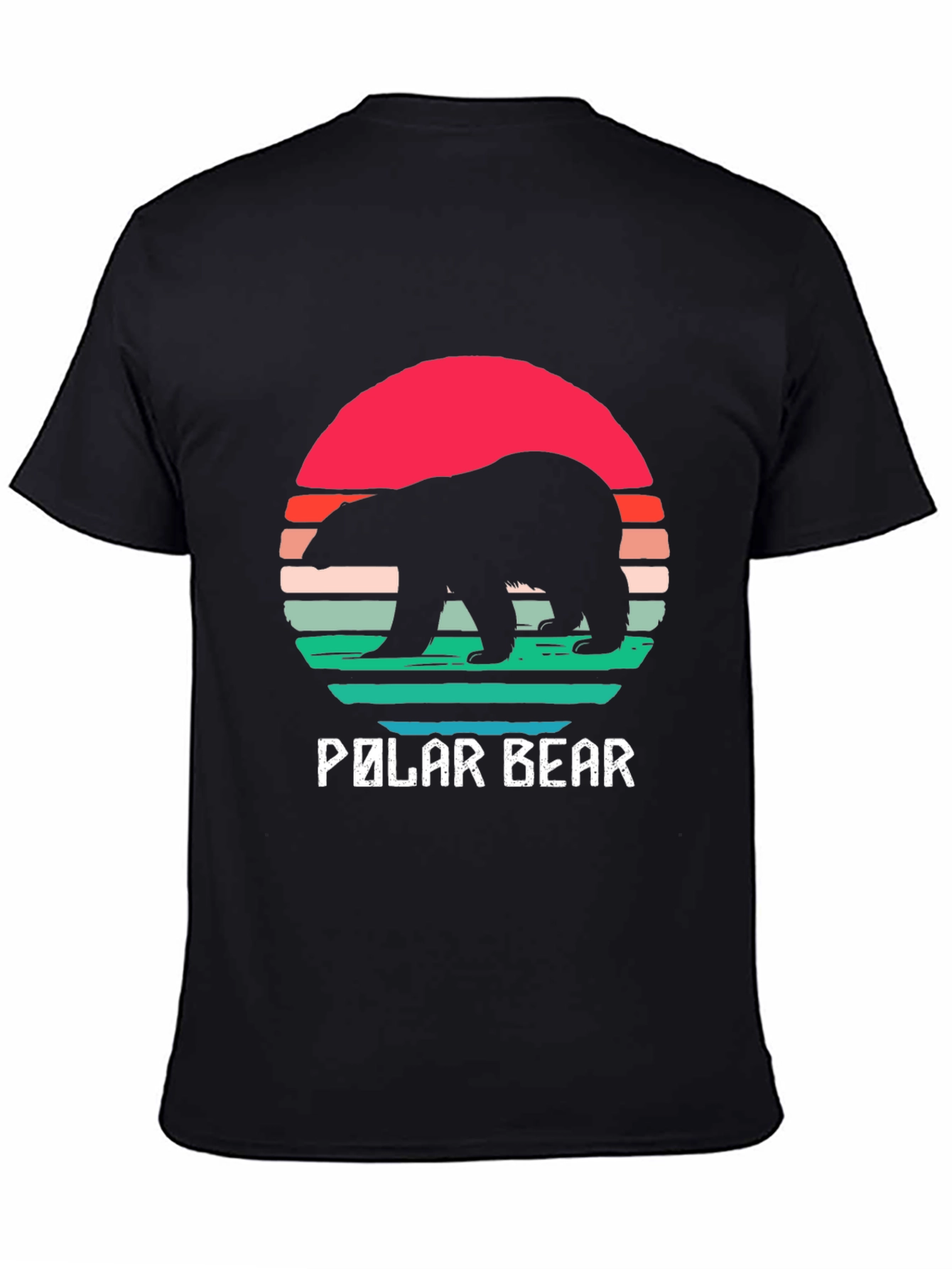 Polar Bear Sunset T-Shirt - Retro Style