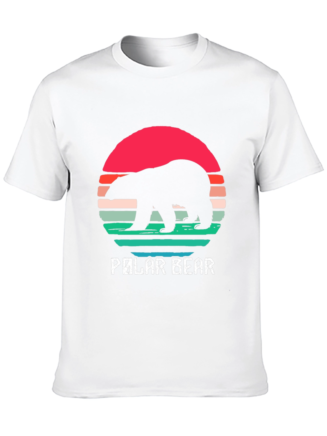 Polar Bear Sunset T-Shirt - Retro Style
