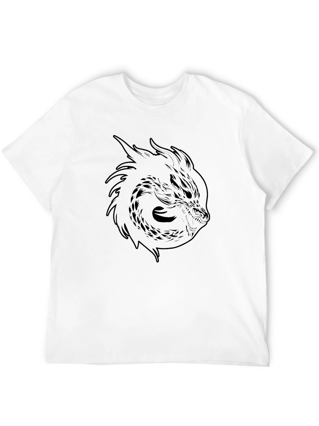 Mens Black Dragon Graphic Tee - Stylish & Edgy