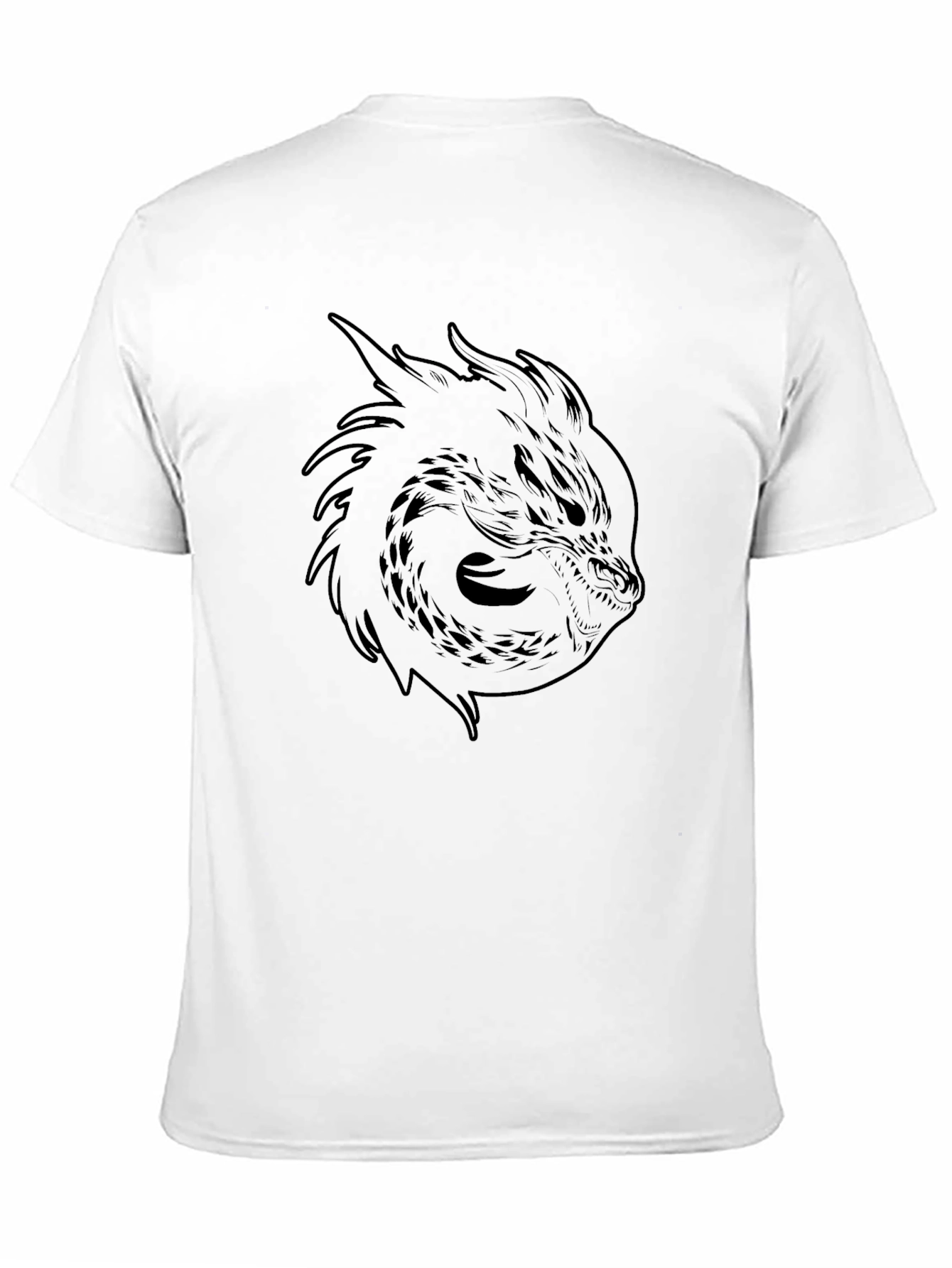 Mens Black Dragon Graphic Tee - Stylish & Edgy