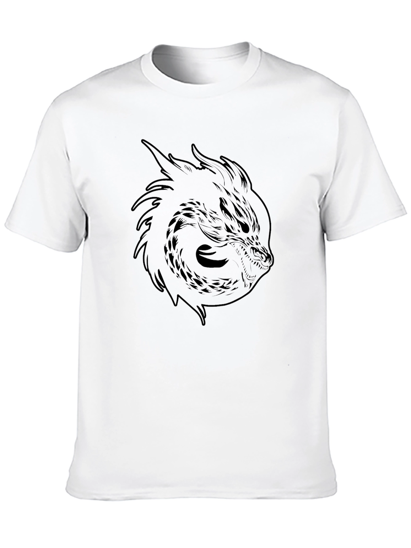Mens Black Dragon Graphic Tee - Stylish & Edgy