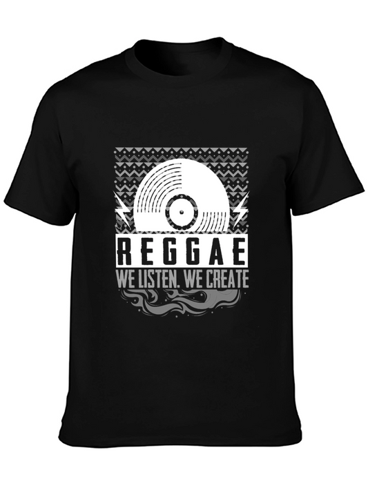 Reggae Music Vinyl Graphic T-Shirt - We Listen We Create