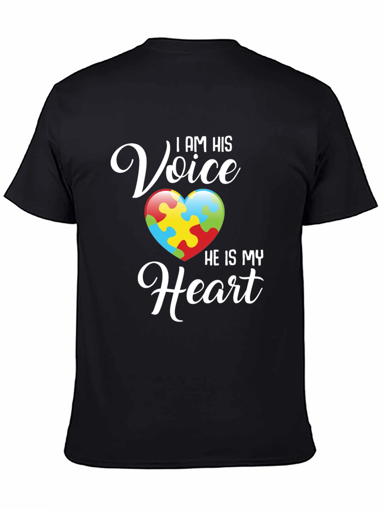 Autism Awareness T-Shirt - I Am His Voice Heart