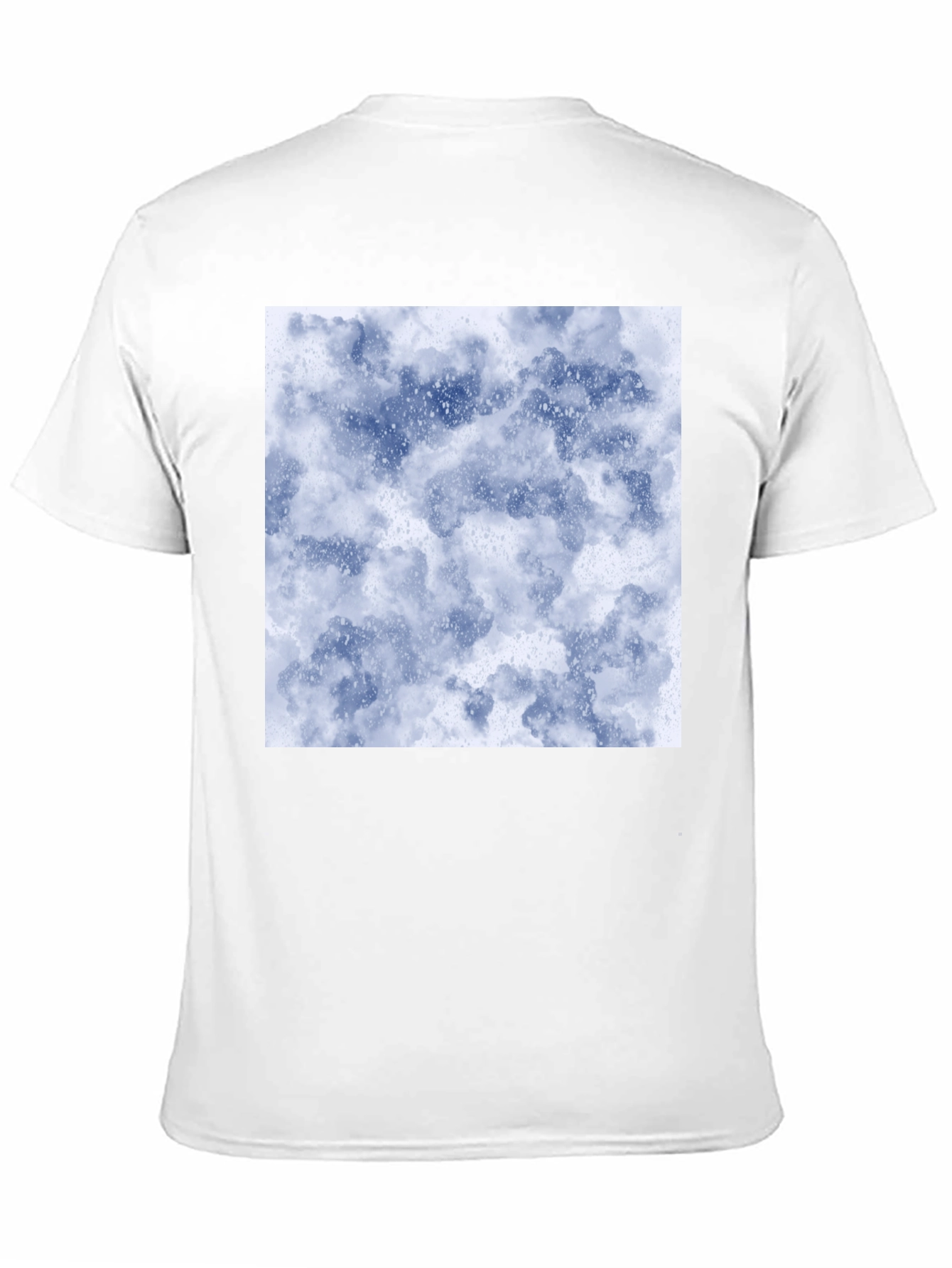 Abstract Cloud Print Black T-Shirt