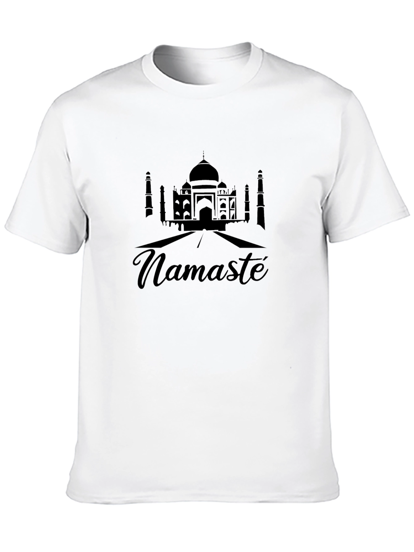 Namaste Taj Mahal Graphic Tee - Black