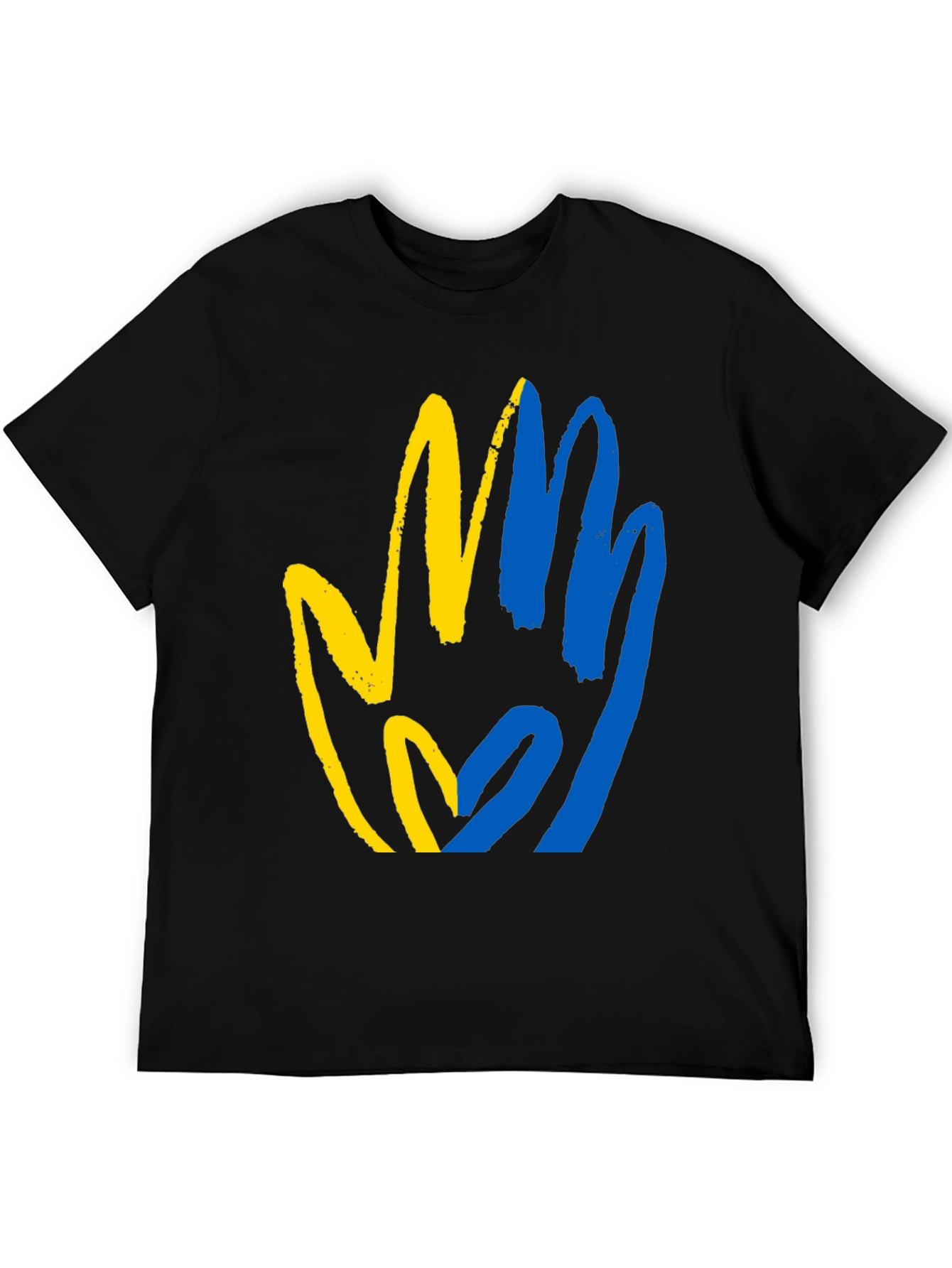 Ukraine Flag Hand T-Shirt - Stand with Ukraine
