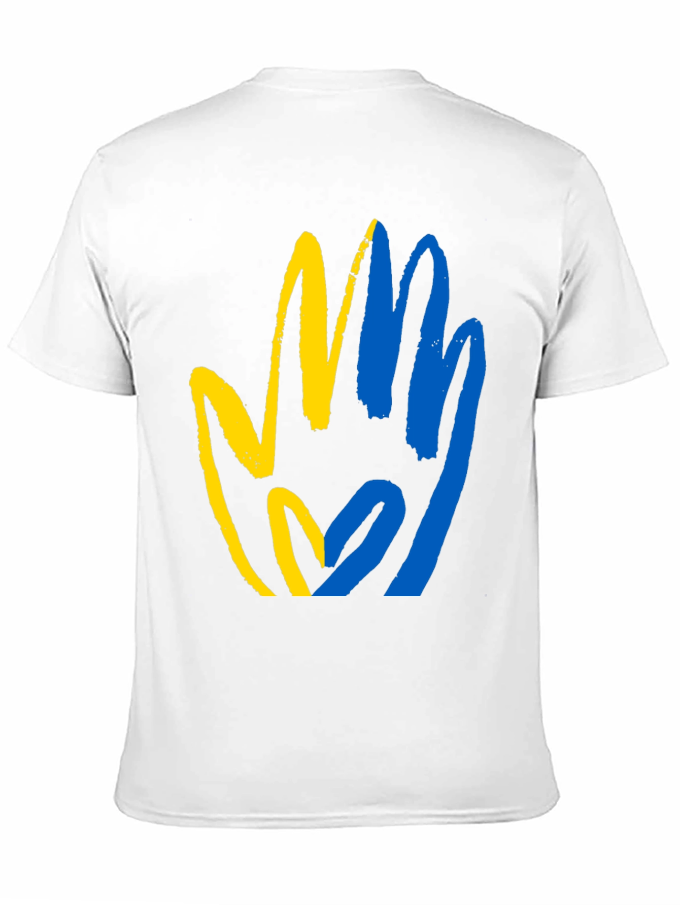 Ukraine Flag Hand T-Shirt - Stand with Ukraine