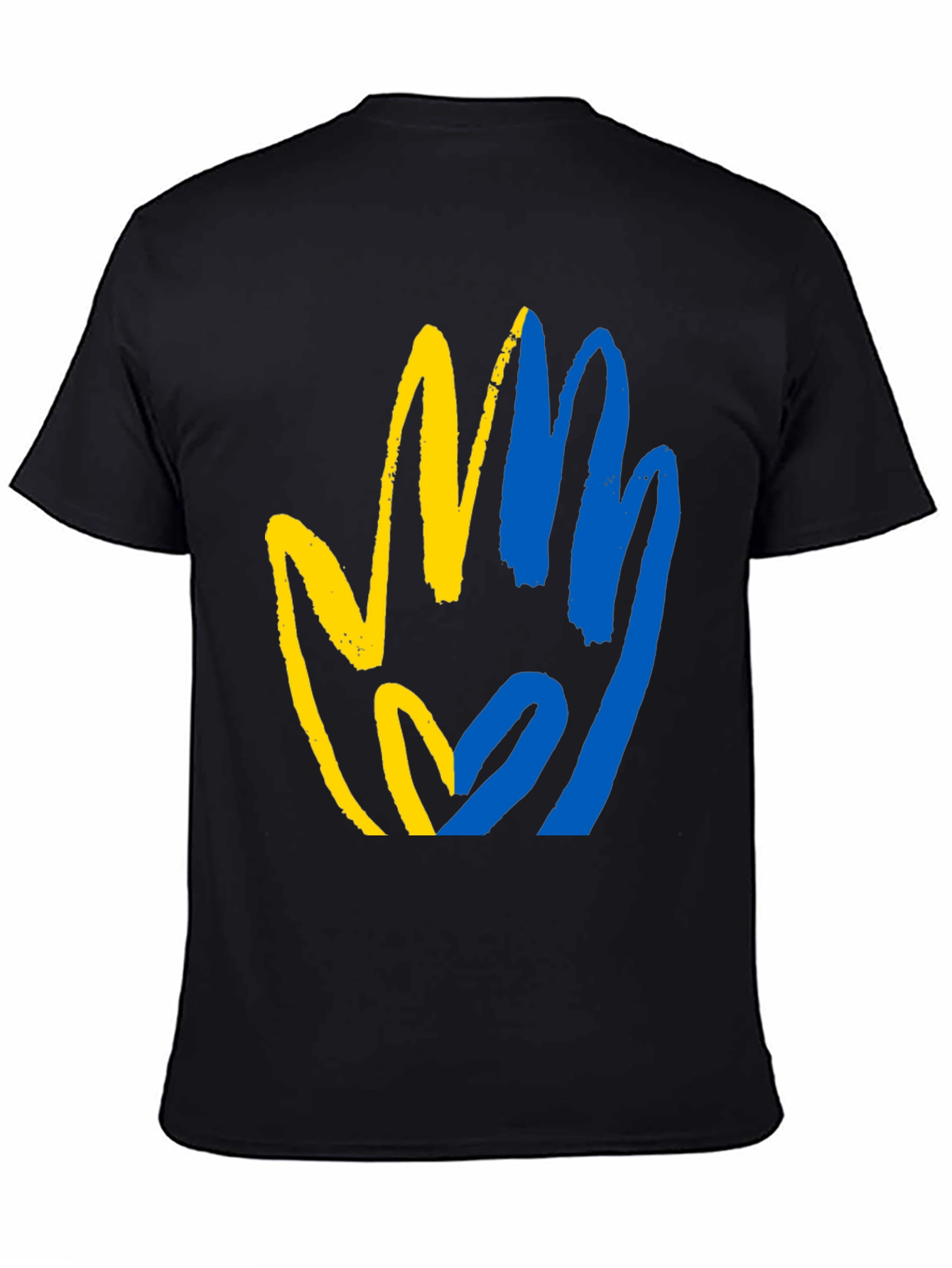 Ukraine Flag Hand T-Shirt - Stand with Ukraine