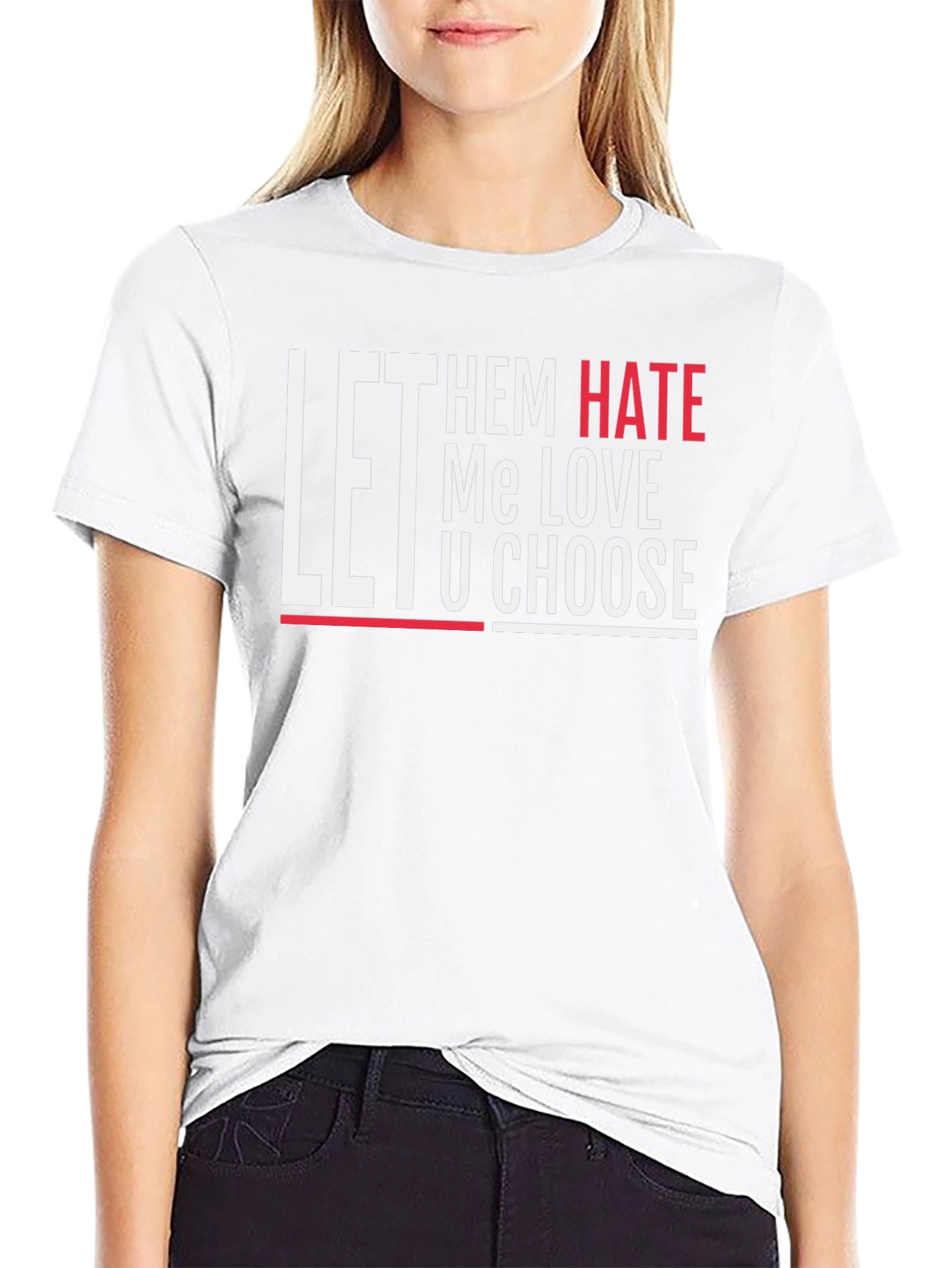 Let Them Hate Graphic Tee - Black Casual T-Shirt