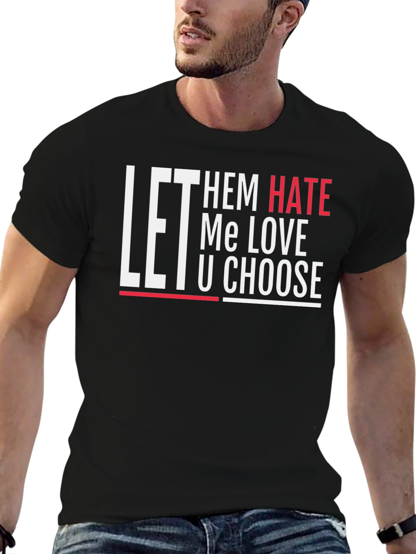 Let Them Hate Graphic Tee - Black Casual T-Shirt