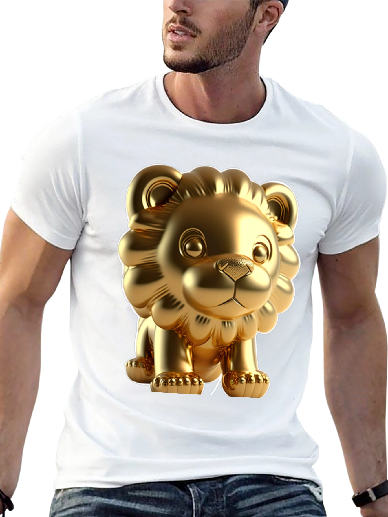 Golden Lion Graphic Tee - Bold Style Soft Fabric