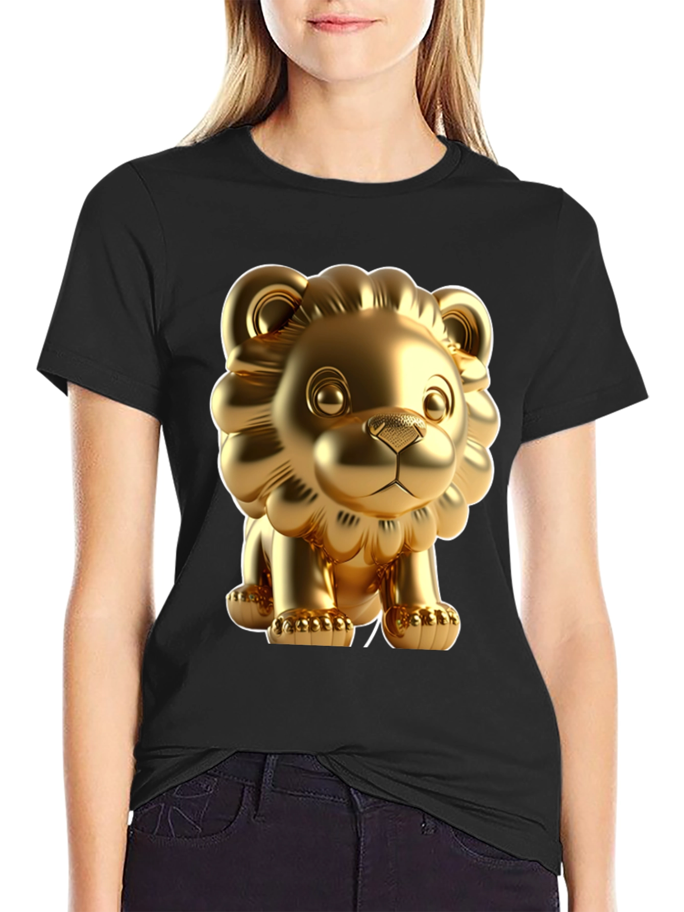 Golden Lion Graphic Tee - Bold Style Soft Fabric