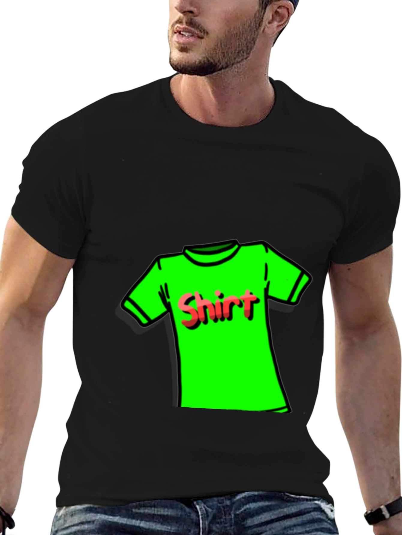 Novelty T-Shirt: Neon Green Shirt Design