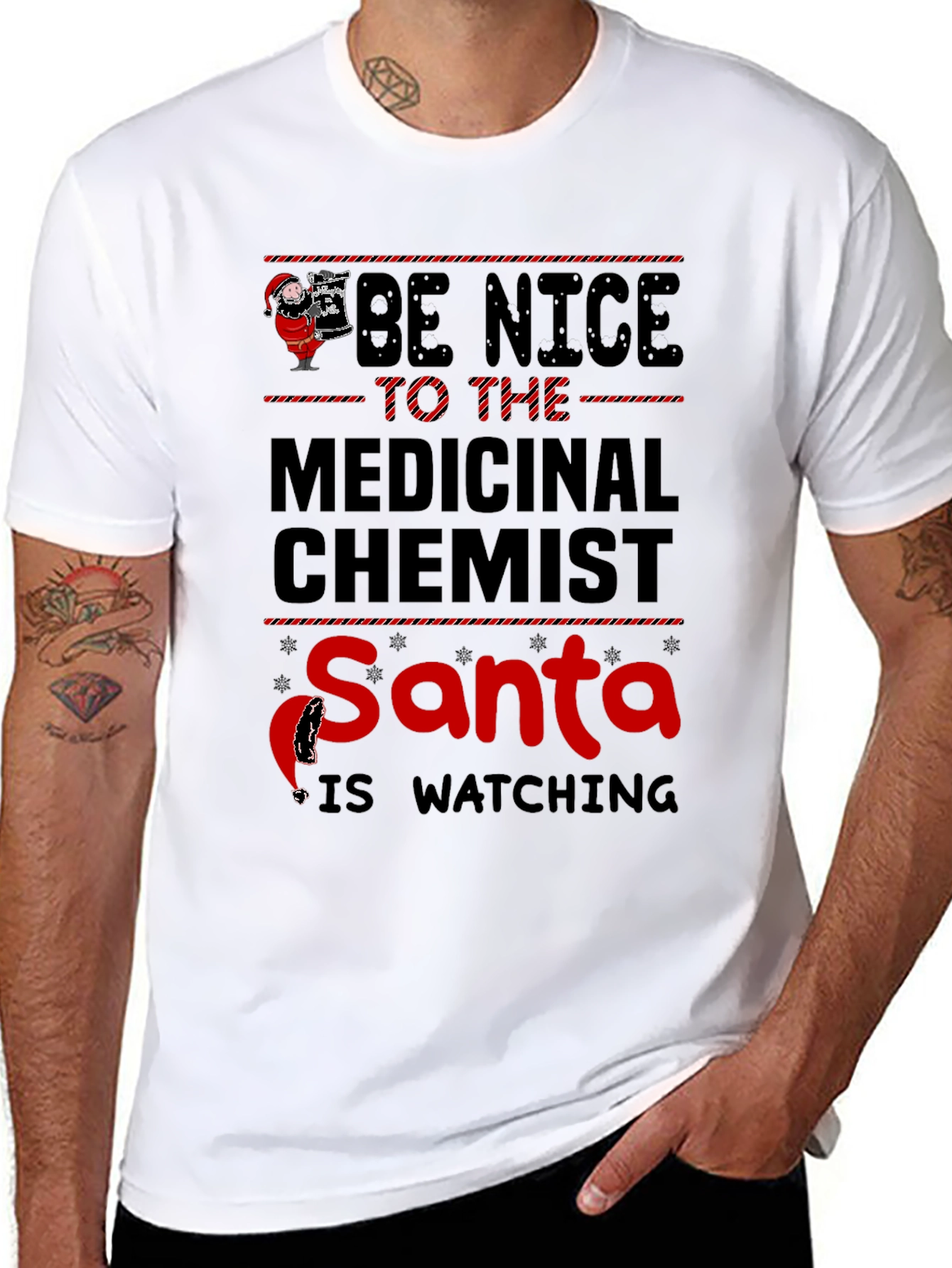 Medicinal Chemist Santa Christmas T-Shirt