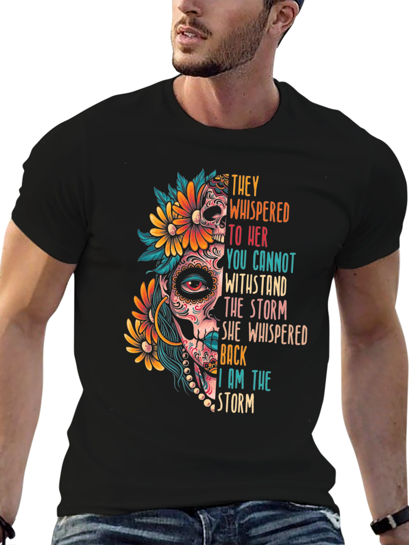 Sugar Skull “I Am the Storm” Graphic Tee