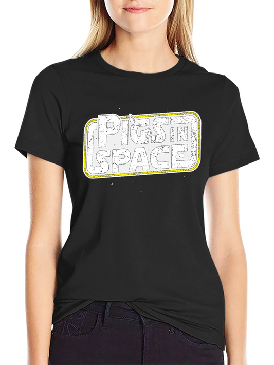 Pigs in Space Graphic T-Shirt - Cool Retro Design