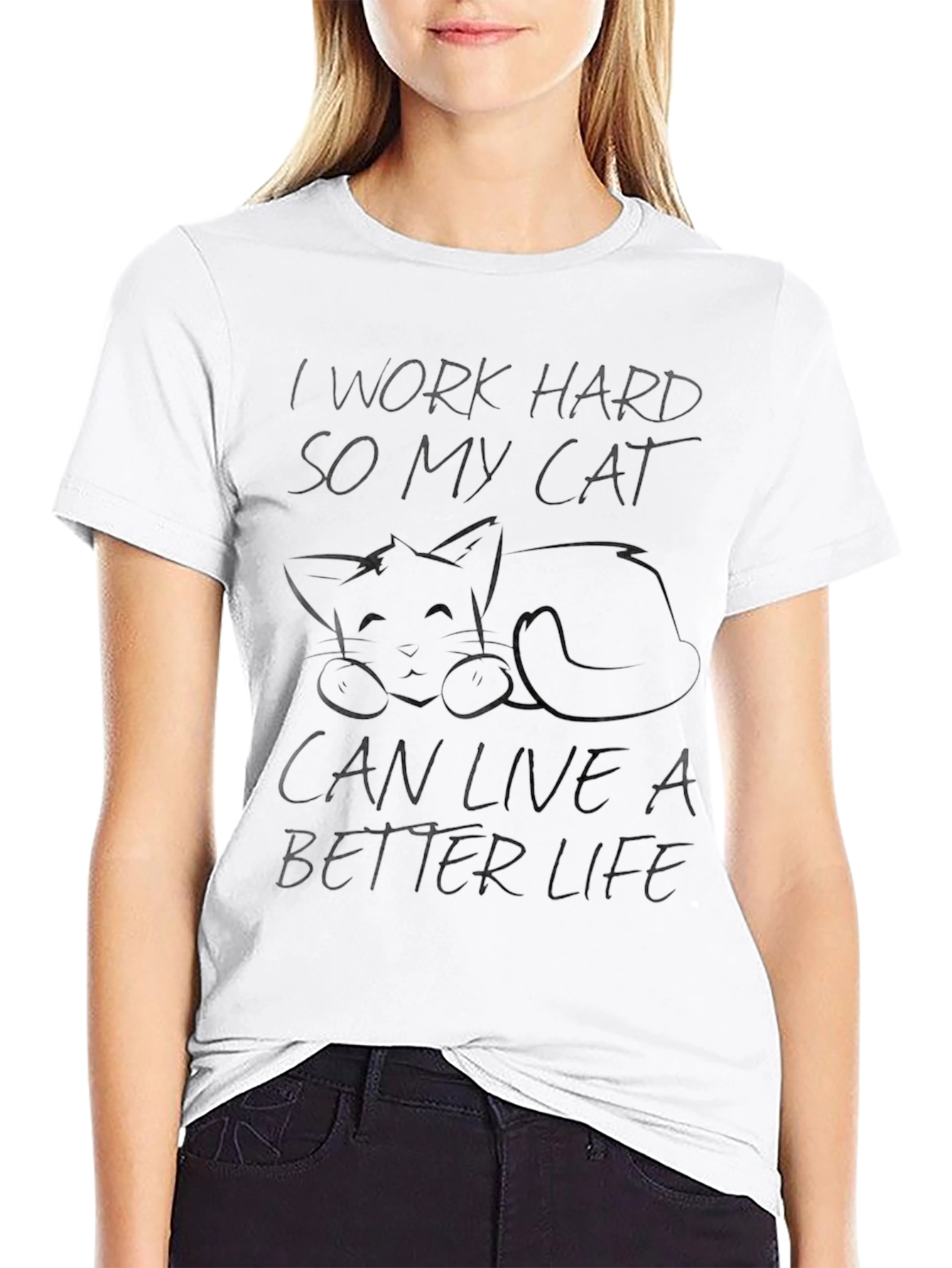 Work Hard For My Cat Graphic Tee