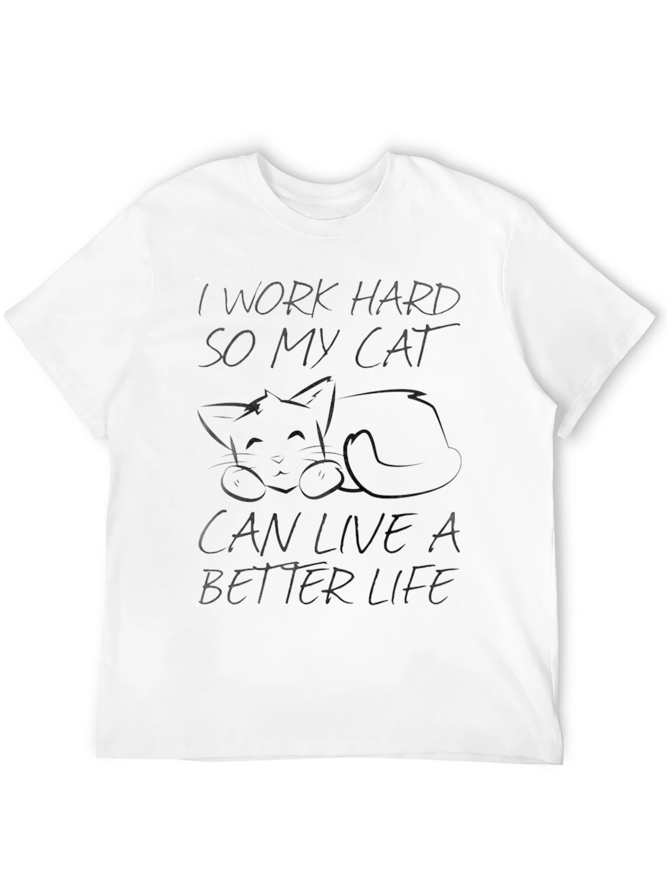 Work Hard For My Cat Graphic Tee