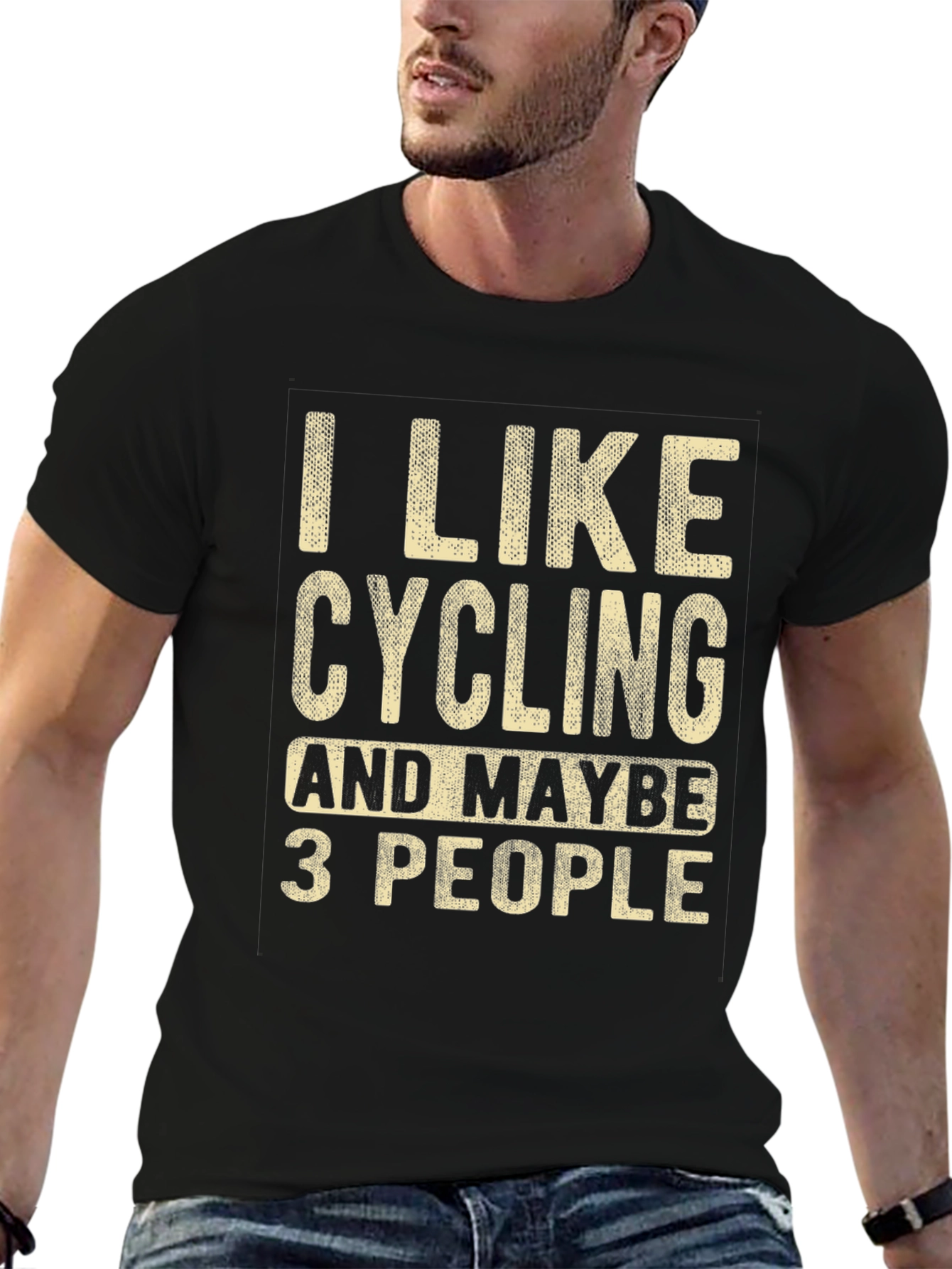 Cycling T-Shirt: I Like Cycling & Maybe 3 People