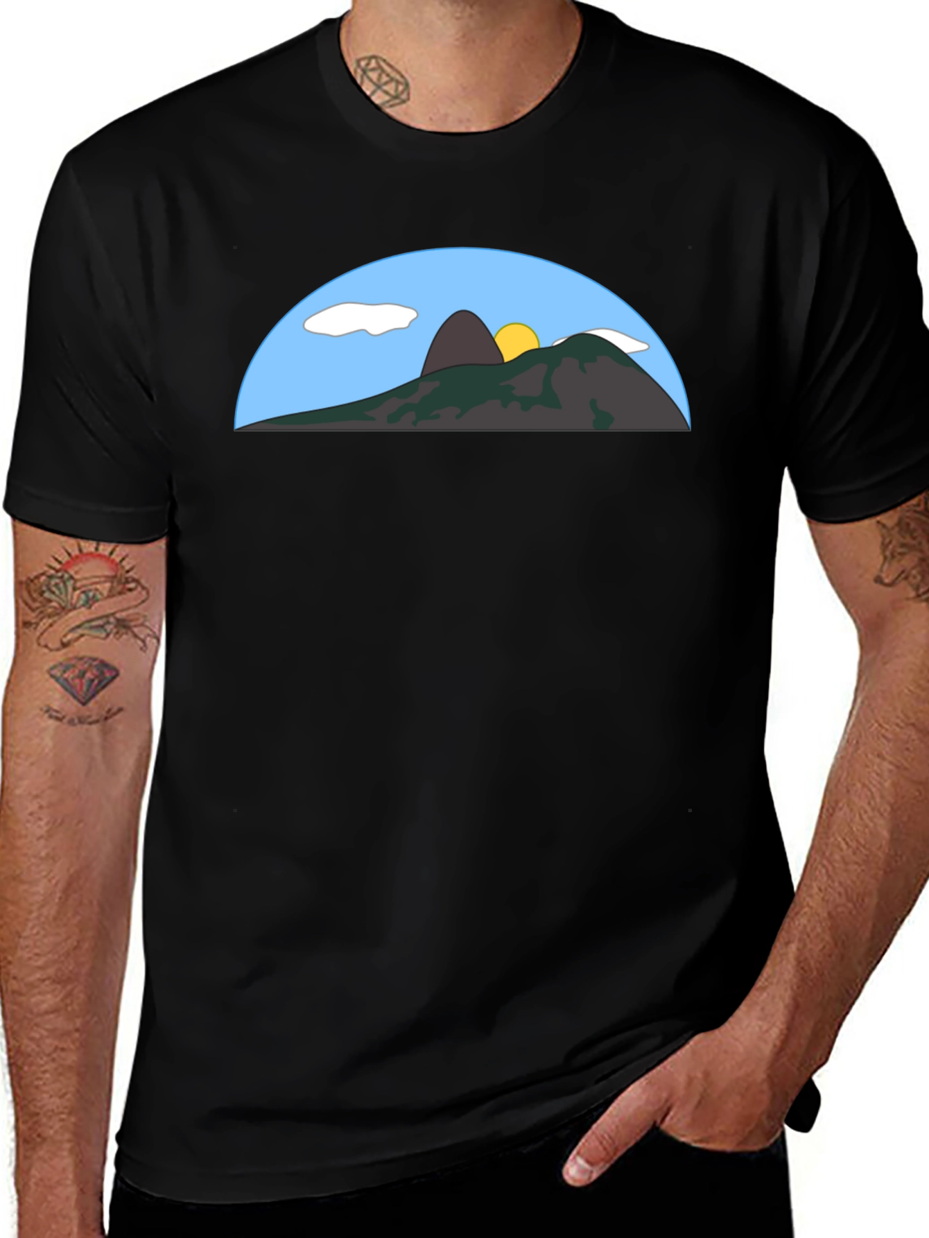 Mountain Graphic Black Tee