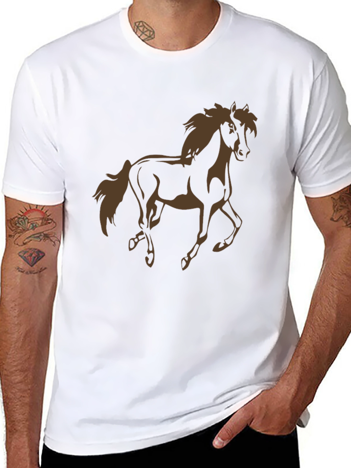 Horse Graphic T-Shirt - Stylish Mens Tee
