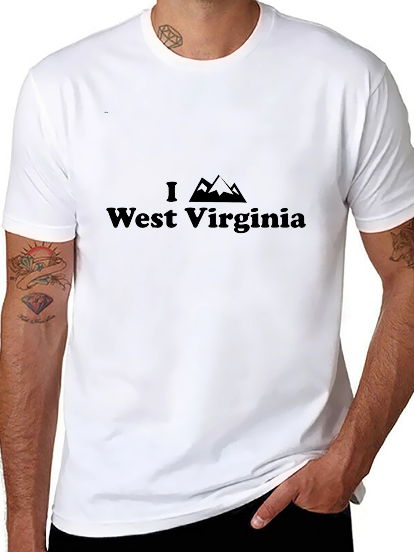 I Love West Virginia Black Graphic Tee
