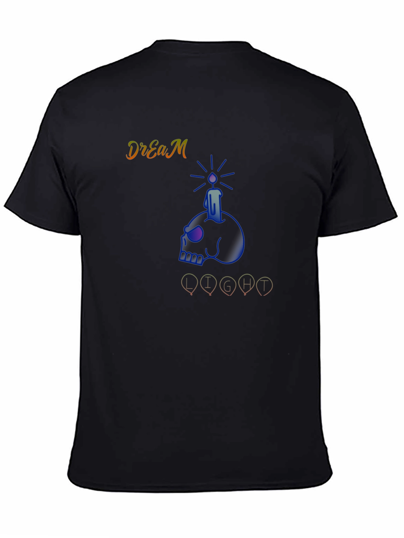 Dream Light Graphic Print Black T-Shirt